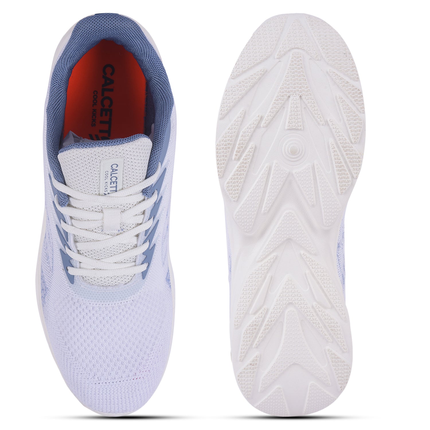 Calcetto CLT-2045 White Blue Sports Shoes For Men