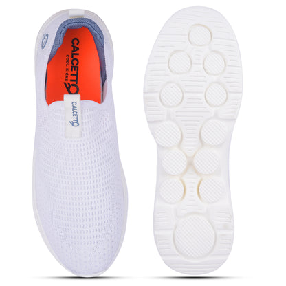 Calcetto CLT-2044 White Slip On Shoe For Men