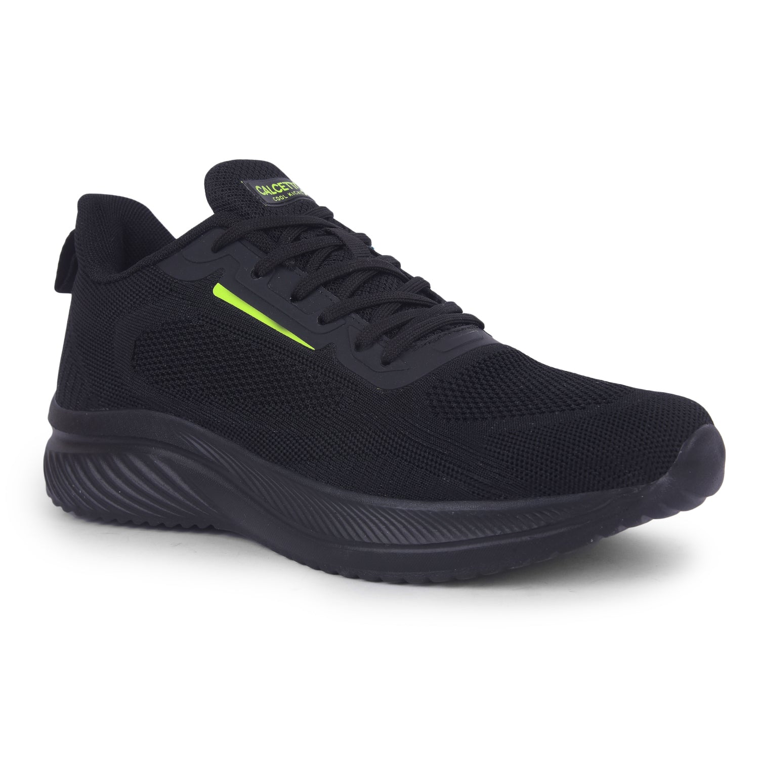 Calcetto CLT-2046 Black Lime Sports Shoes For Men