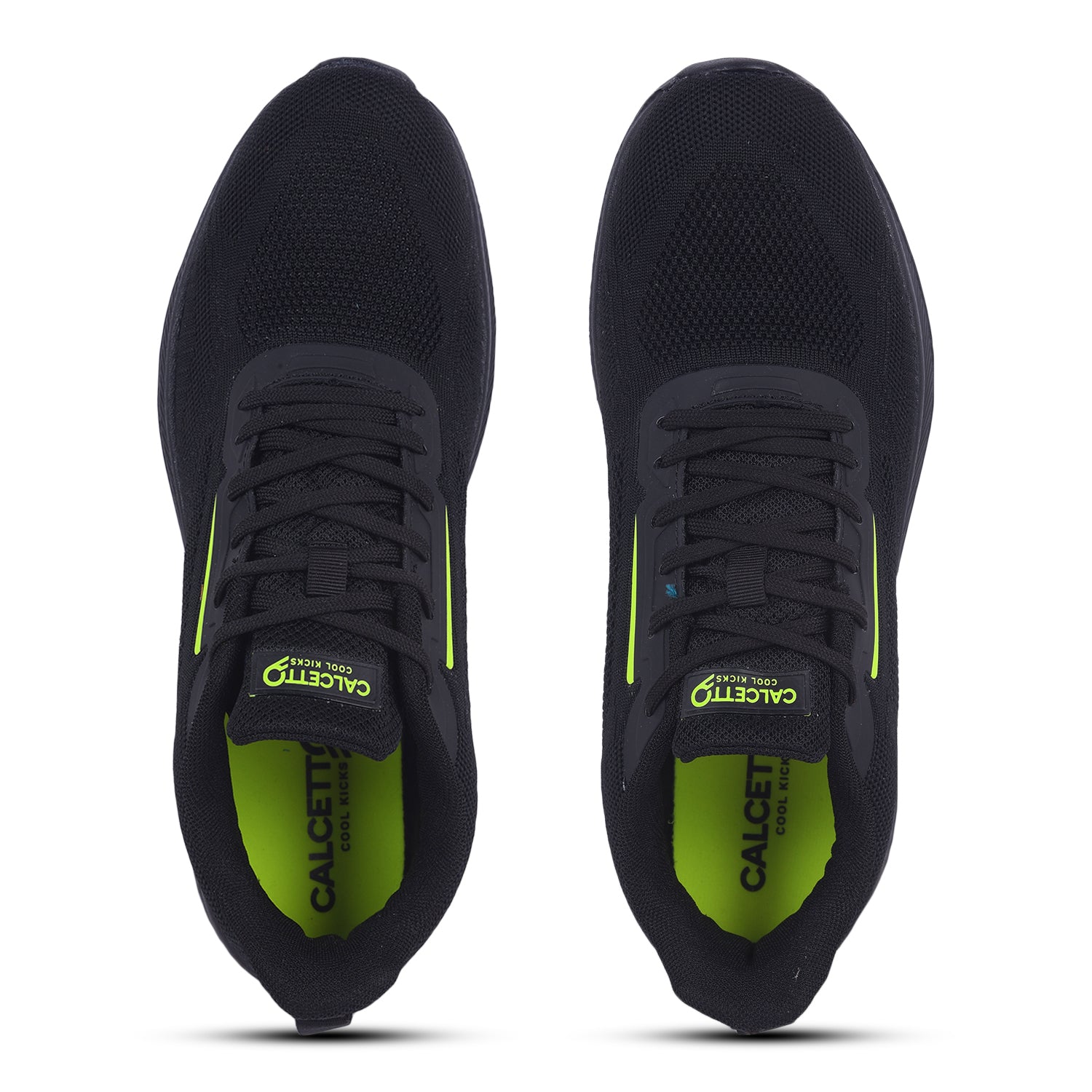 Calcetto CLT-2046 Black Lime Sports Shoes For Men