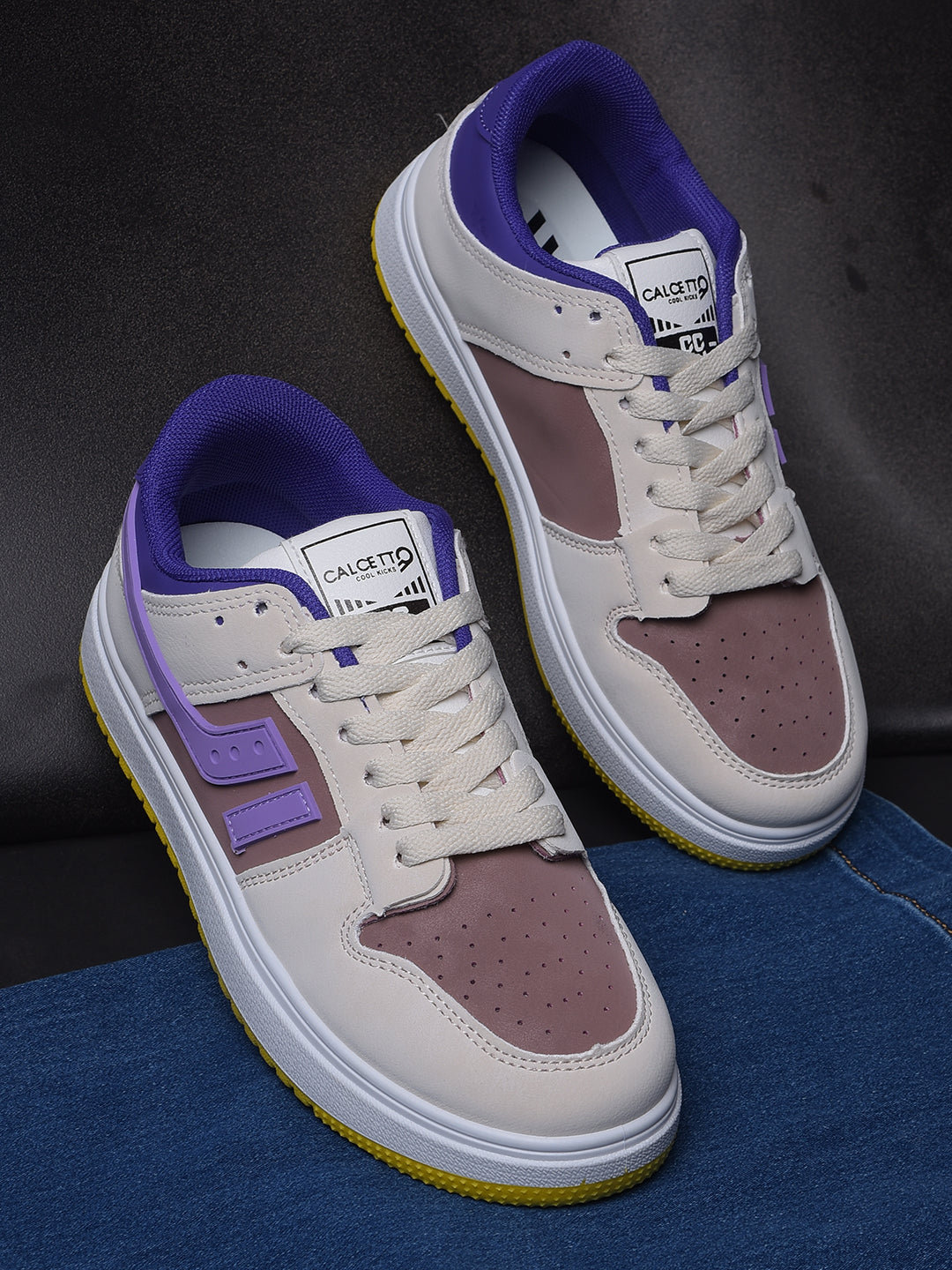 Women CLT-9833 Sneakers Beige Purple