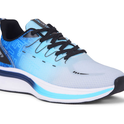 Calcetto CLT-0997 White Navy Running Sports Shoe For Men