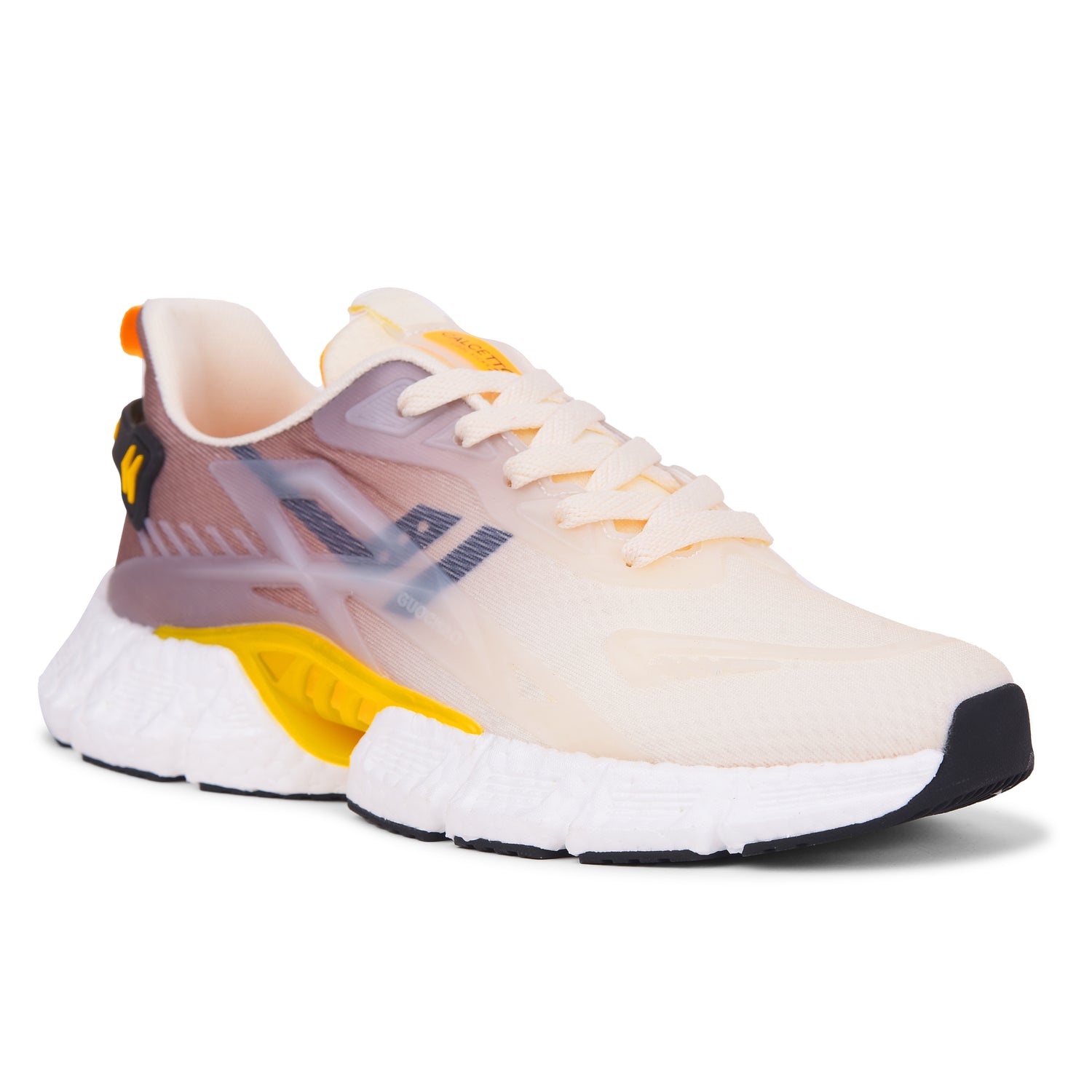 Calcetto CLT-1015 Beige Yellow Casual Shoe For Men