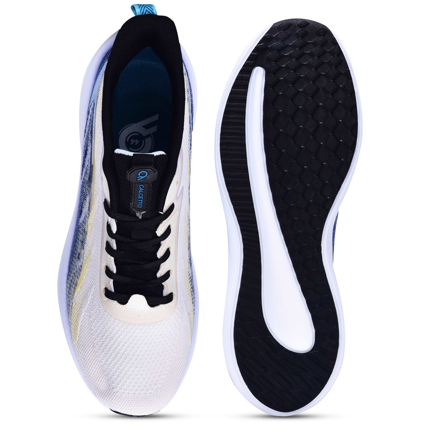 Calcetto CLT-0989 Beige Sea Gree Running Sports Shoe For Men