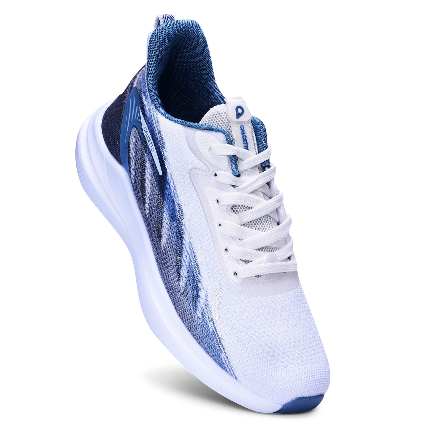 Calcetto CLT-0989 White Blue Running Sports Shoe For Men