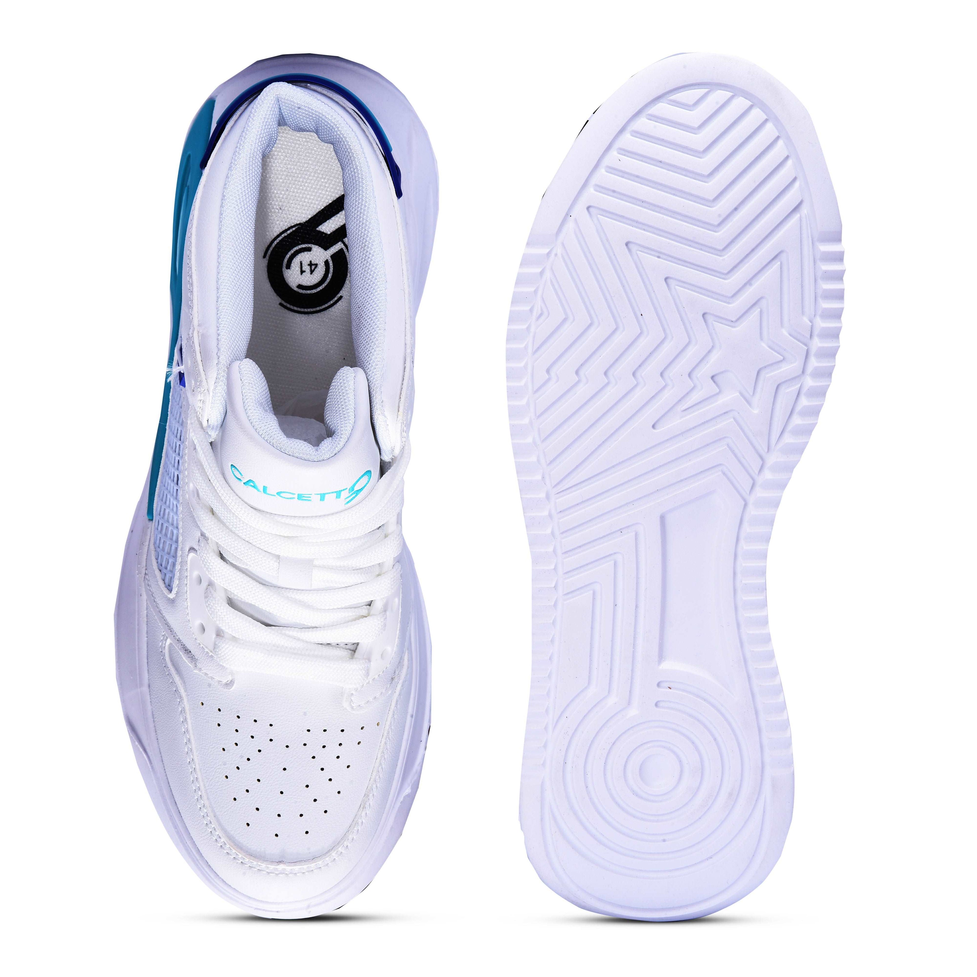 Calcetto CLT-0974 White S Green Men Sneaker