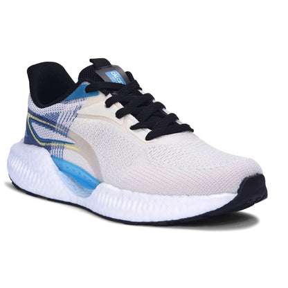 Calcetto CLT-1007 Beige Sea Gree Running Sports Shoe For Men