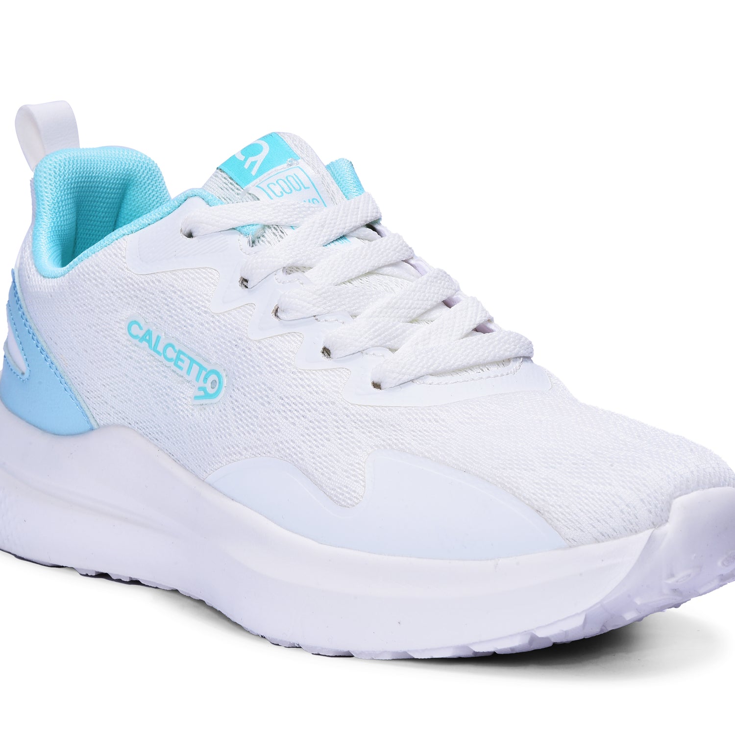 Calcetto CLT-9828 White S Green Casual Shoe For Women