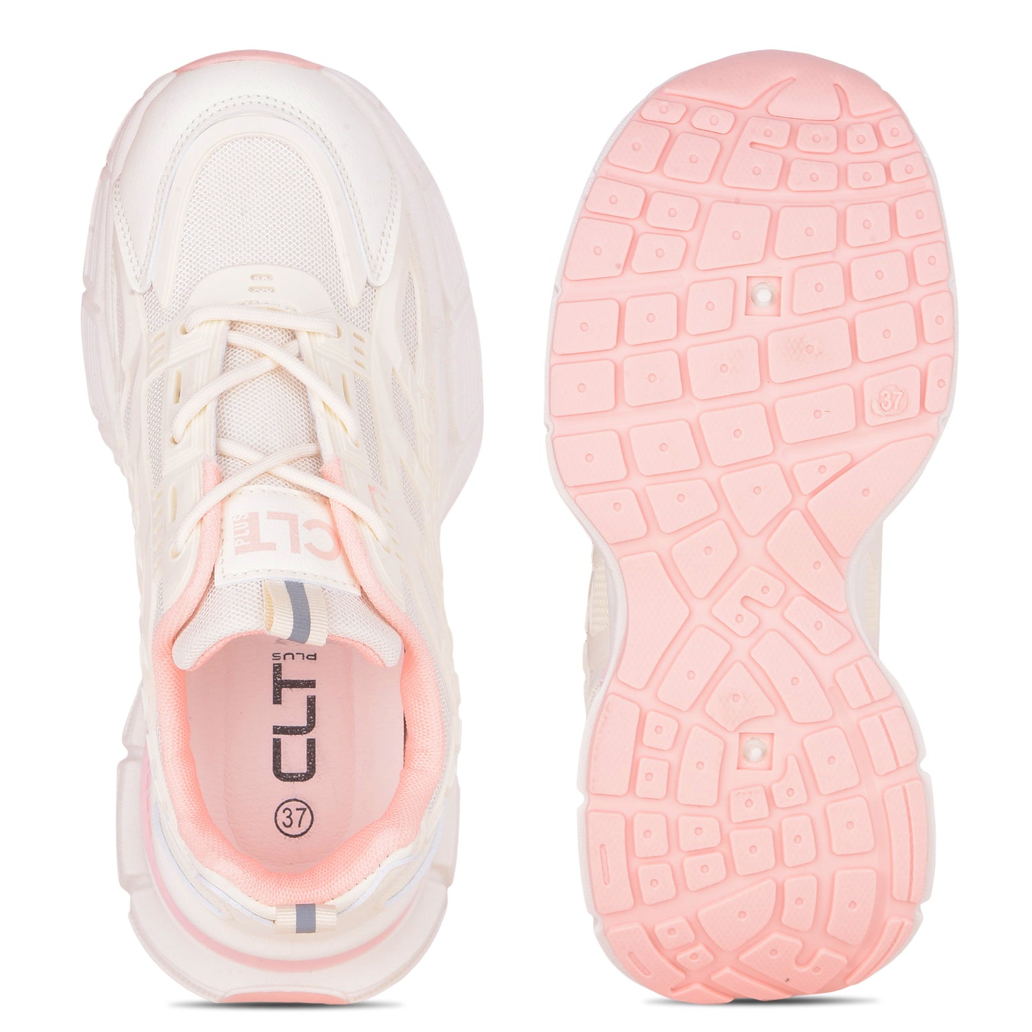 Calcetto LDS-034 Beige Pink Women Casual Shoe