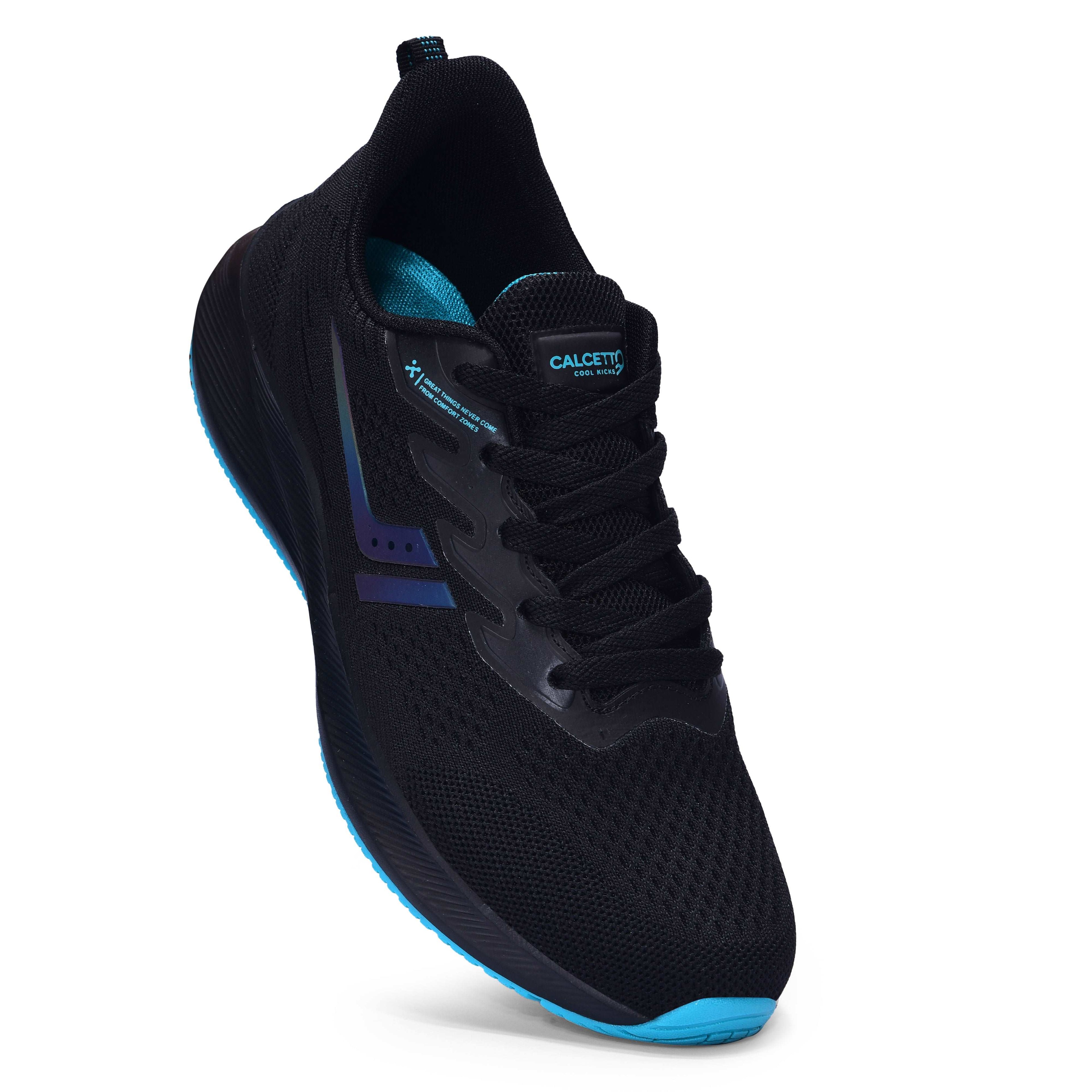 Calcetto CLT-0964 Black S Green Men Running Sports Shoes