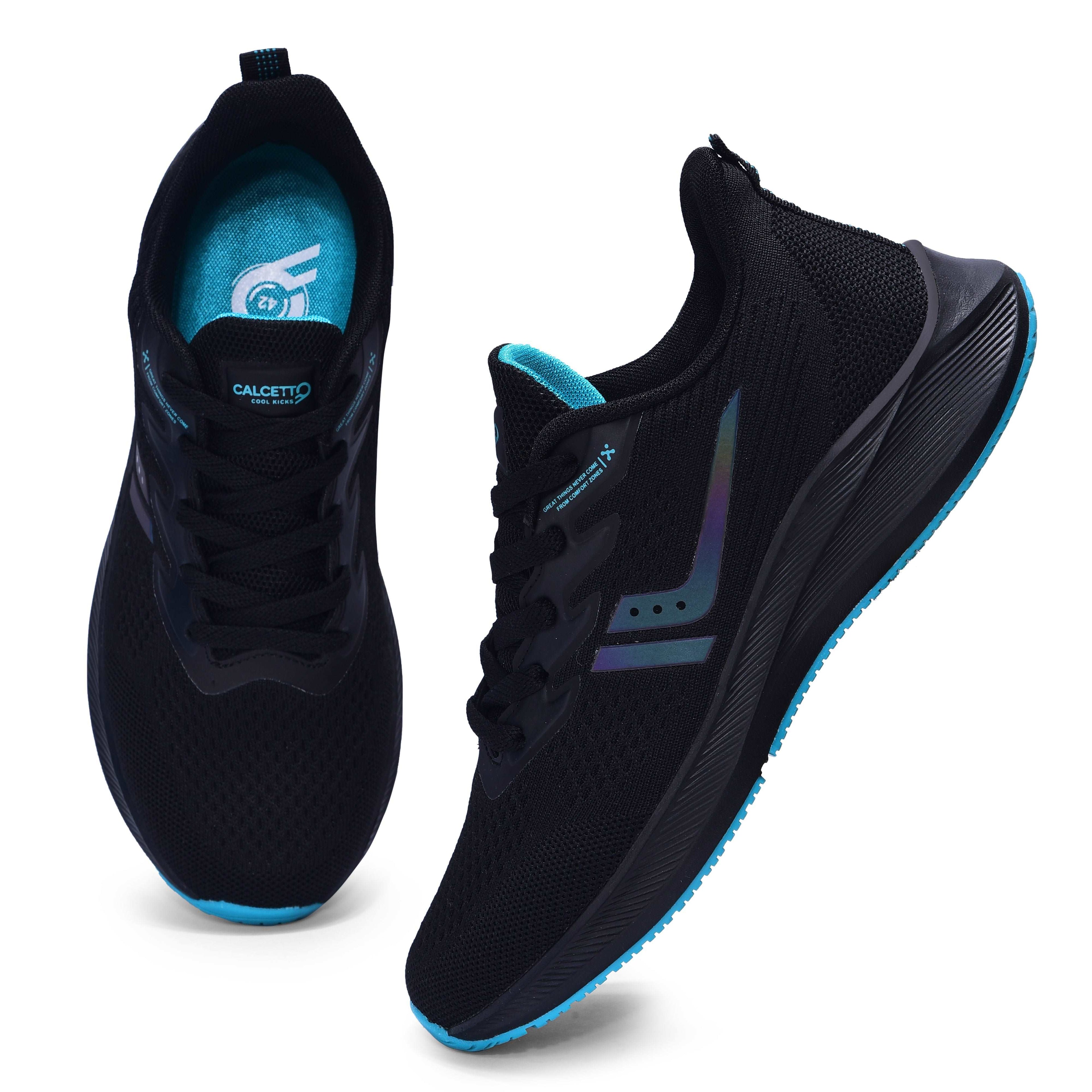 Calcetto CLT-0964 Black S Green Men Running Sports Shoes
