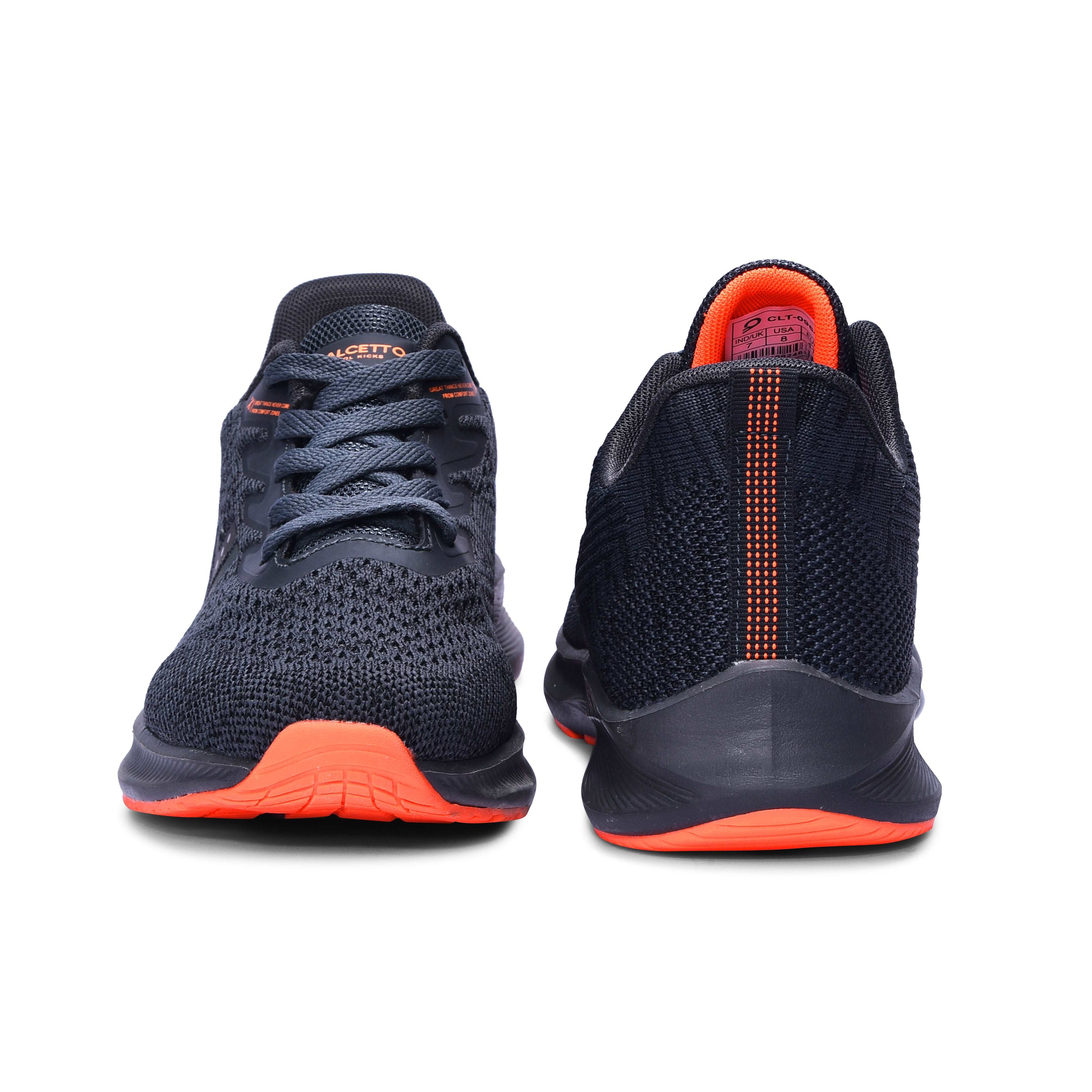Calcetto CLT-0964 D Grey Orange Running Sports Shoe For Men