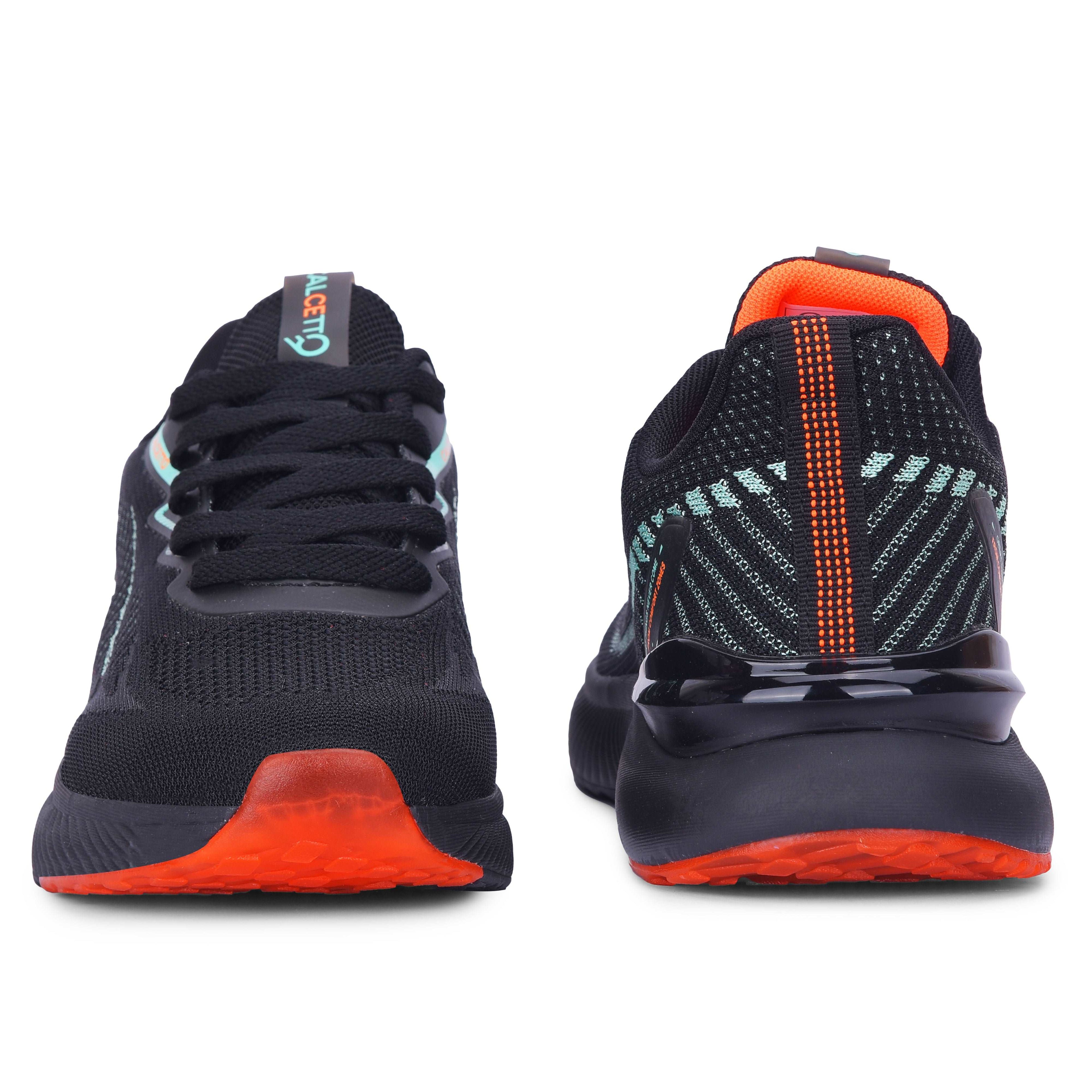 Calcetto CLT-0987 Black Green Running Sports Shoe For Men