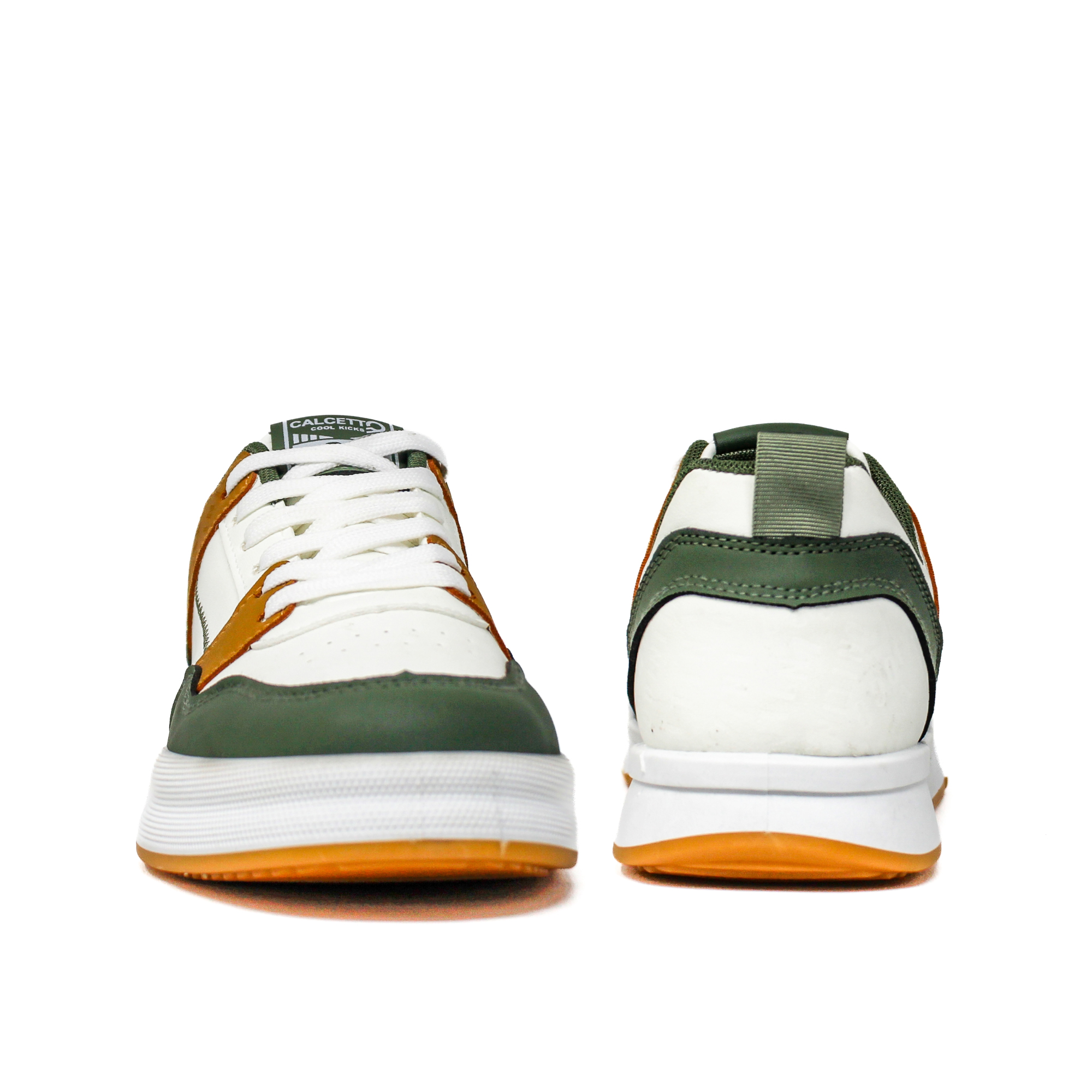 Light Weight CLT-6062 WHITE GREEN Sneakers