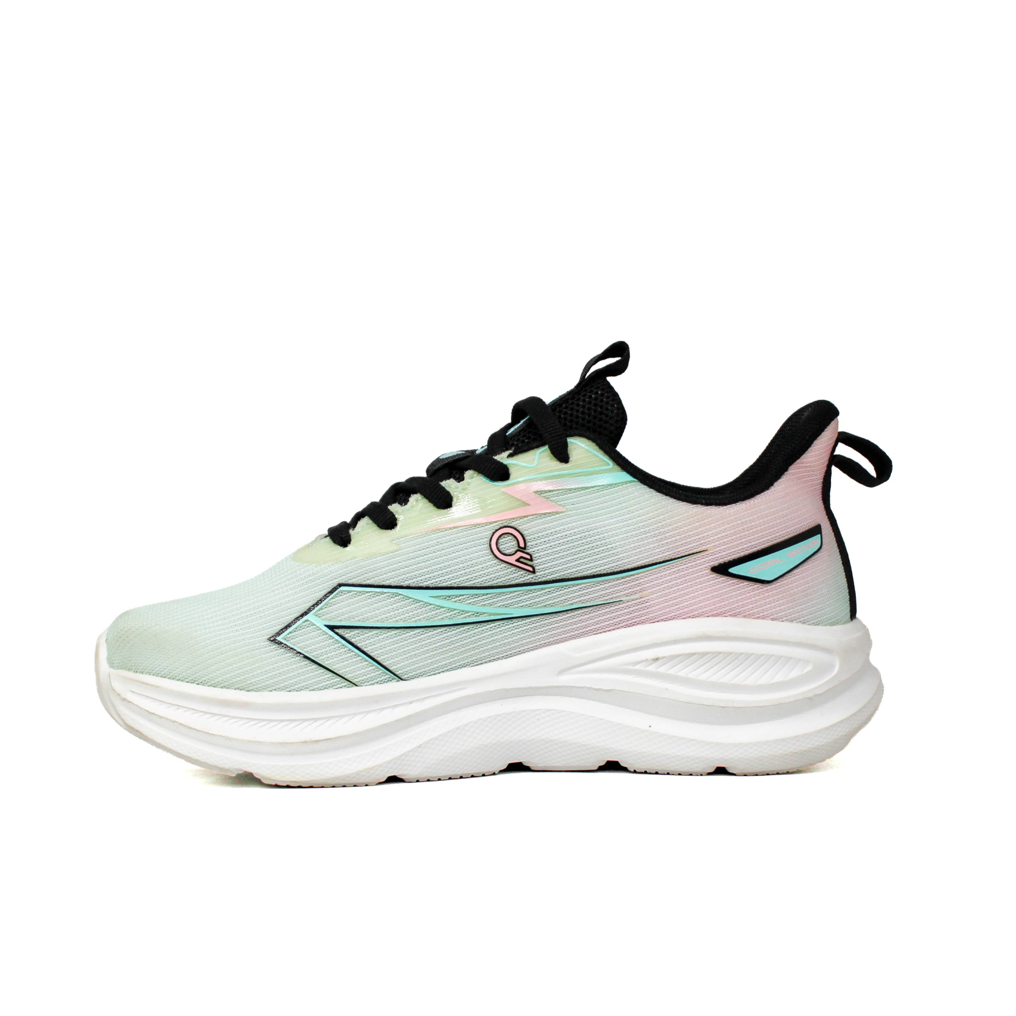 Light Weight CLT-9847 GREEN PINK Running Shoes