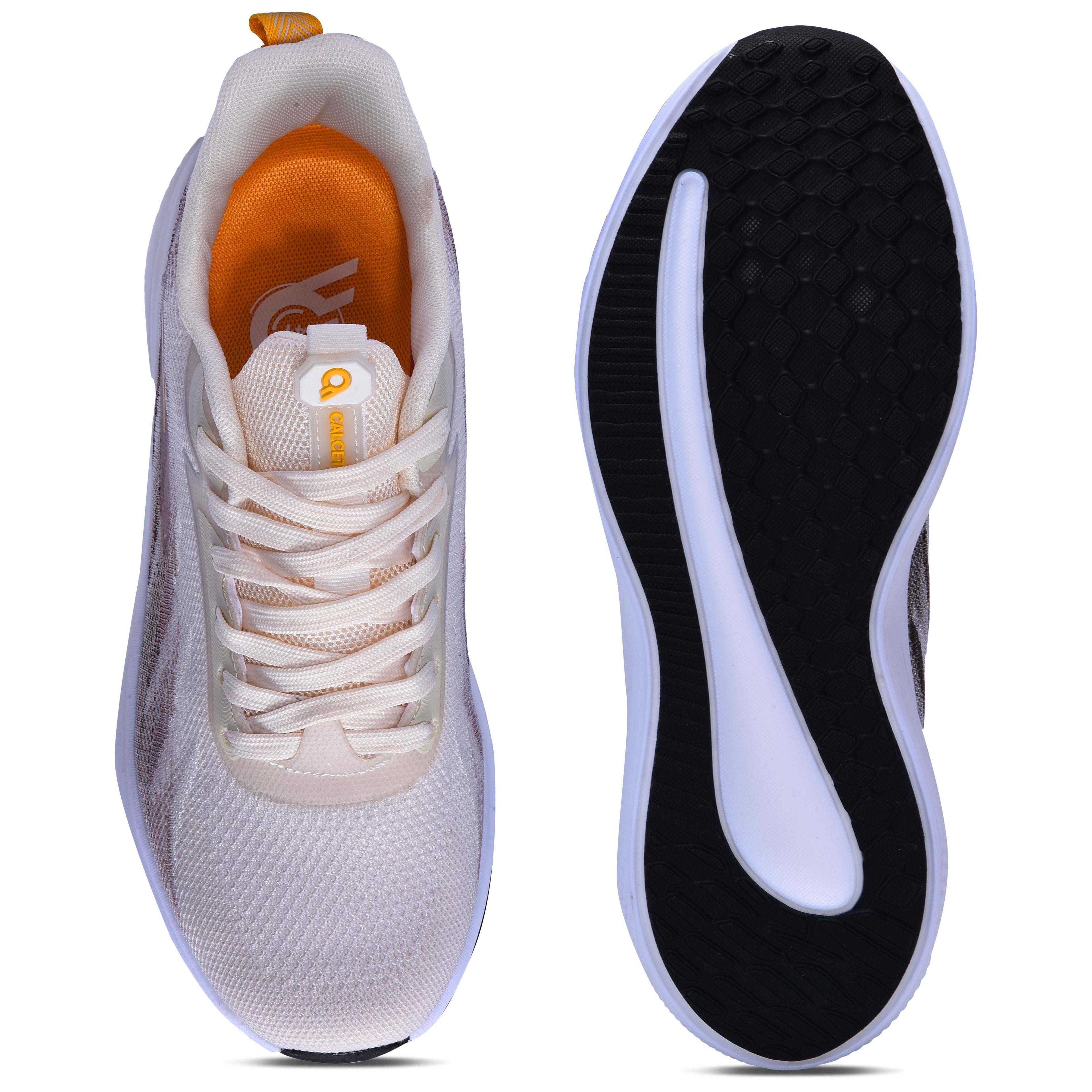 Calcetto CLT-0989 Beige Running Sports Shoe For Men
