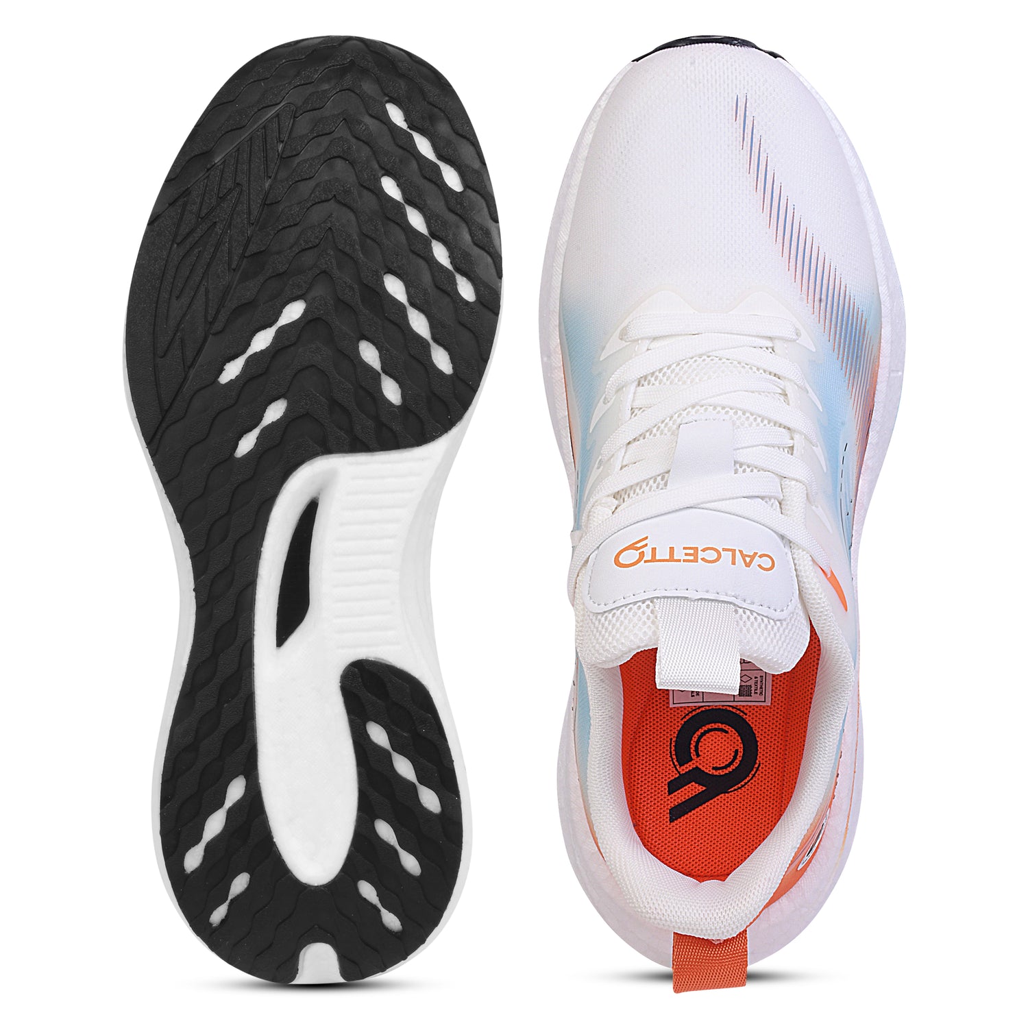 Calcetto Lightweight Running Shoes CLT-1023 WHITE ORANGE