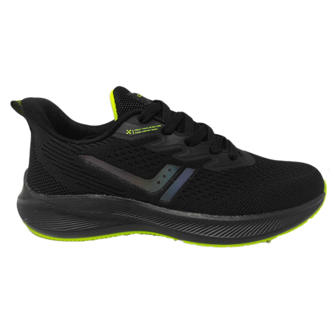 Calcetto CLT-0964 Black Lime Running Sports Shoe For Men