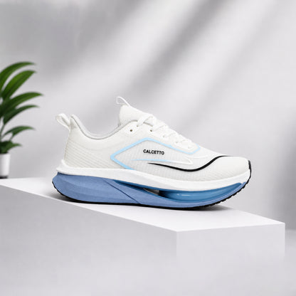 Light Weight CLT-1062 WHITE BLUE Running Shoes