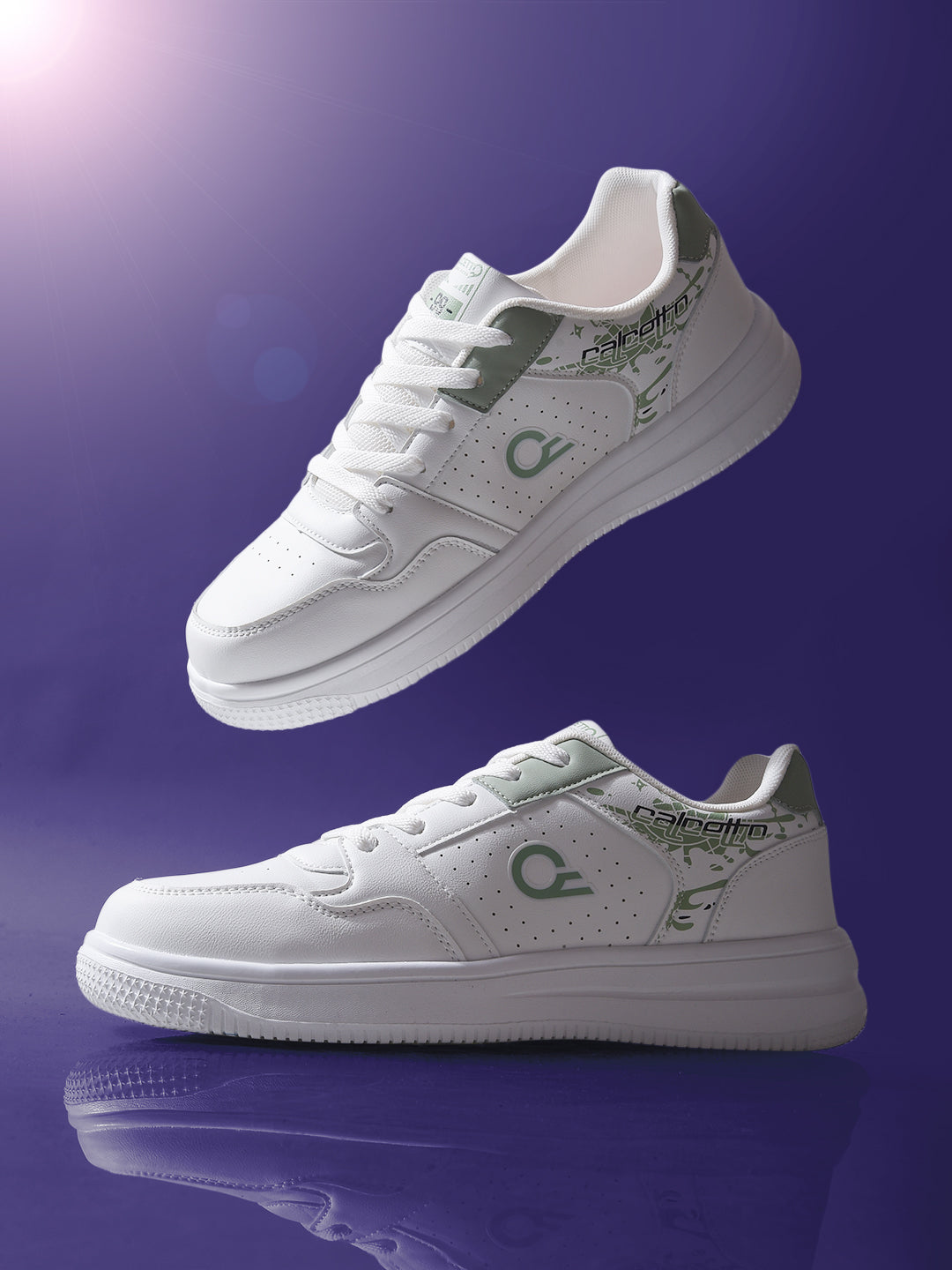 Calcetto CLT-2026 White Green Men Sneaker