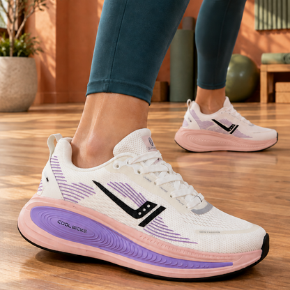 Women CLT-9844 Sports White Purple
