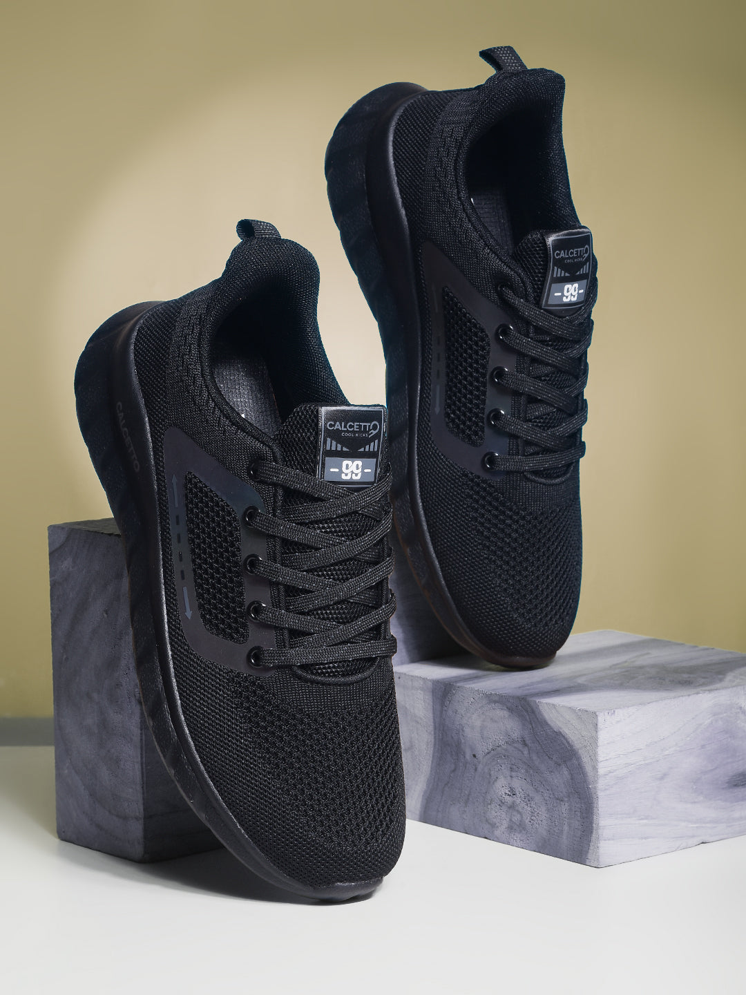 Calcetto CLT-0980 Full Black Men Casual Shoes