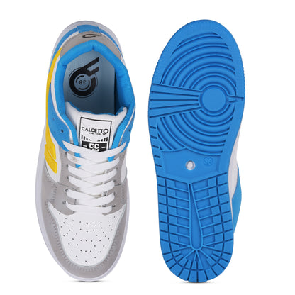Calcetto CLT-9833 White Yellow Sneaker For Women