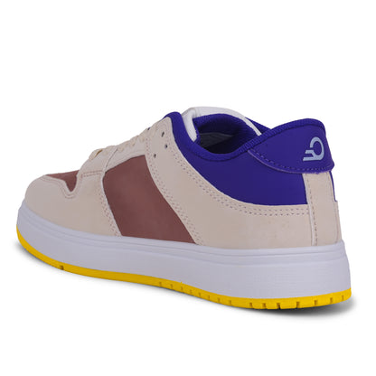 Calcetto CLT-9833 Beige Purple Sneaker For Women