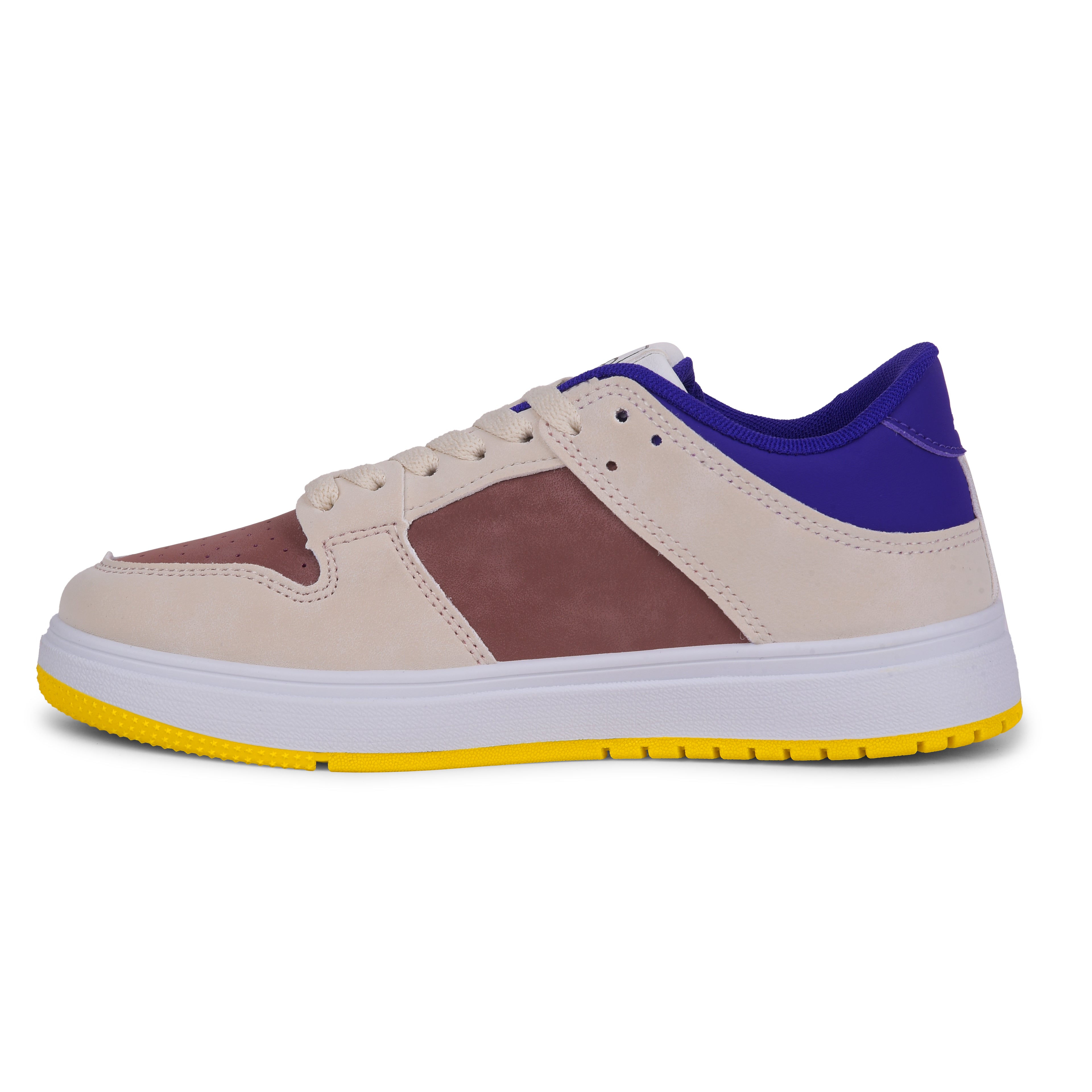 Calcetto CLT-9833 Beige Purple Sneaker For Women