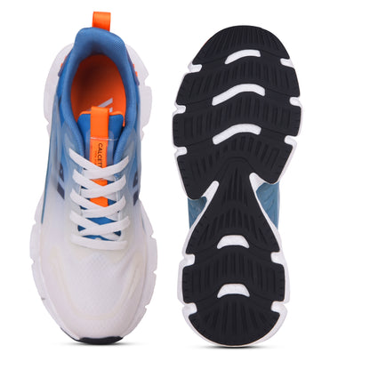 Calcetto CLT-1015 White Blue Casual Shoe For Men