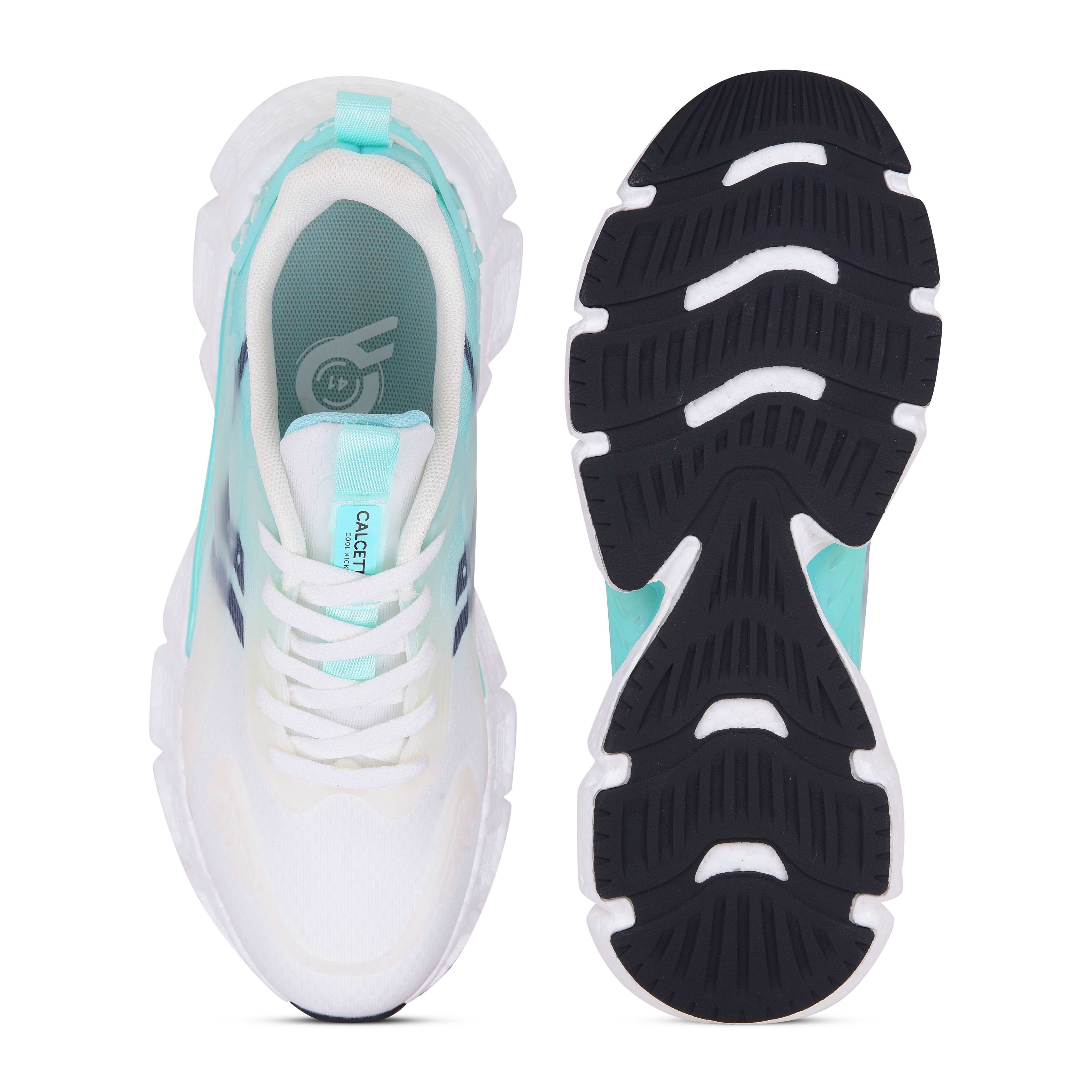 Calcetto CLT-1015 White Aqua Casual Shoe For Men