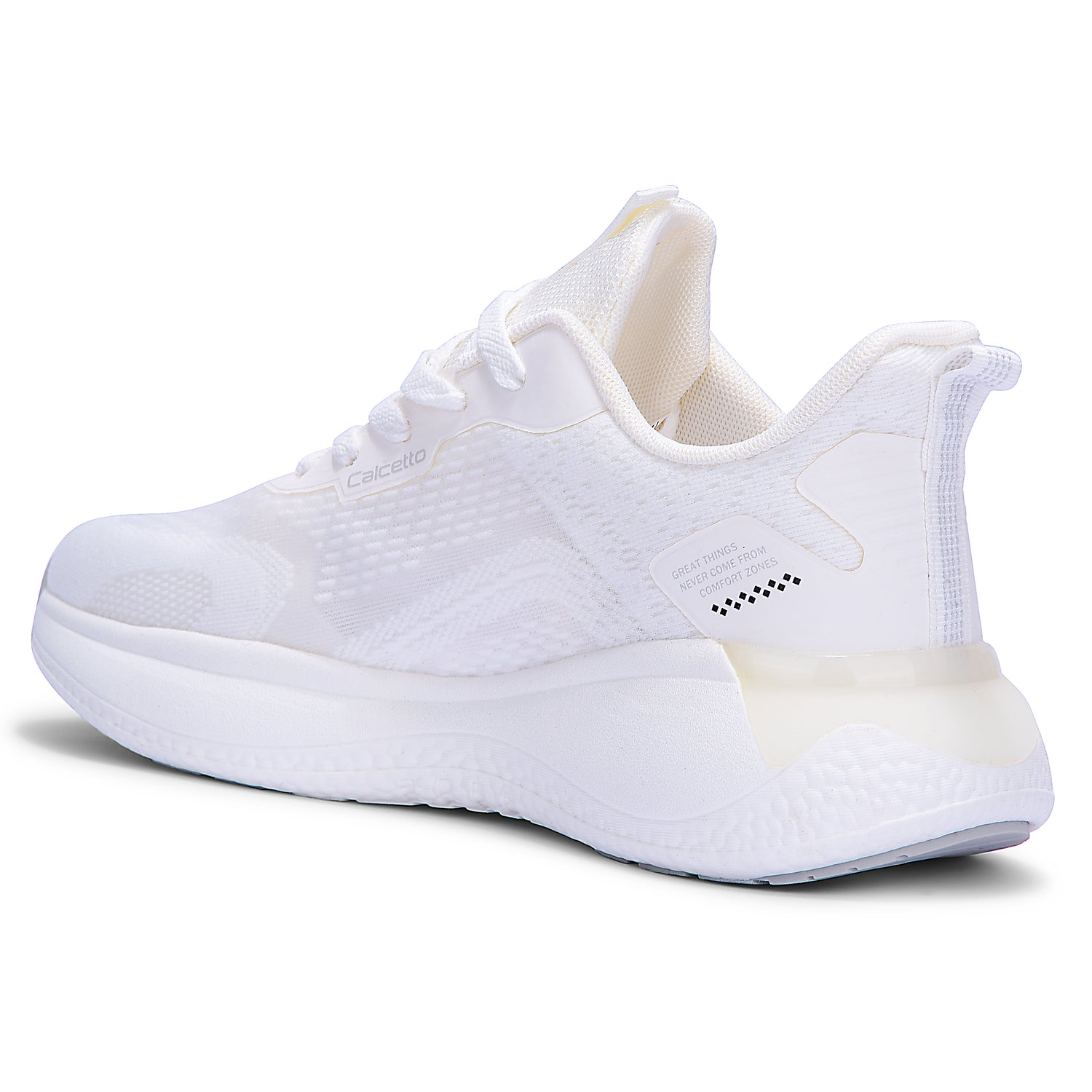 Calcetto CLT-0986 Full White Running Shoe For Men