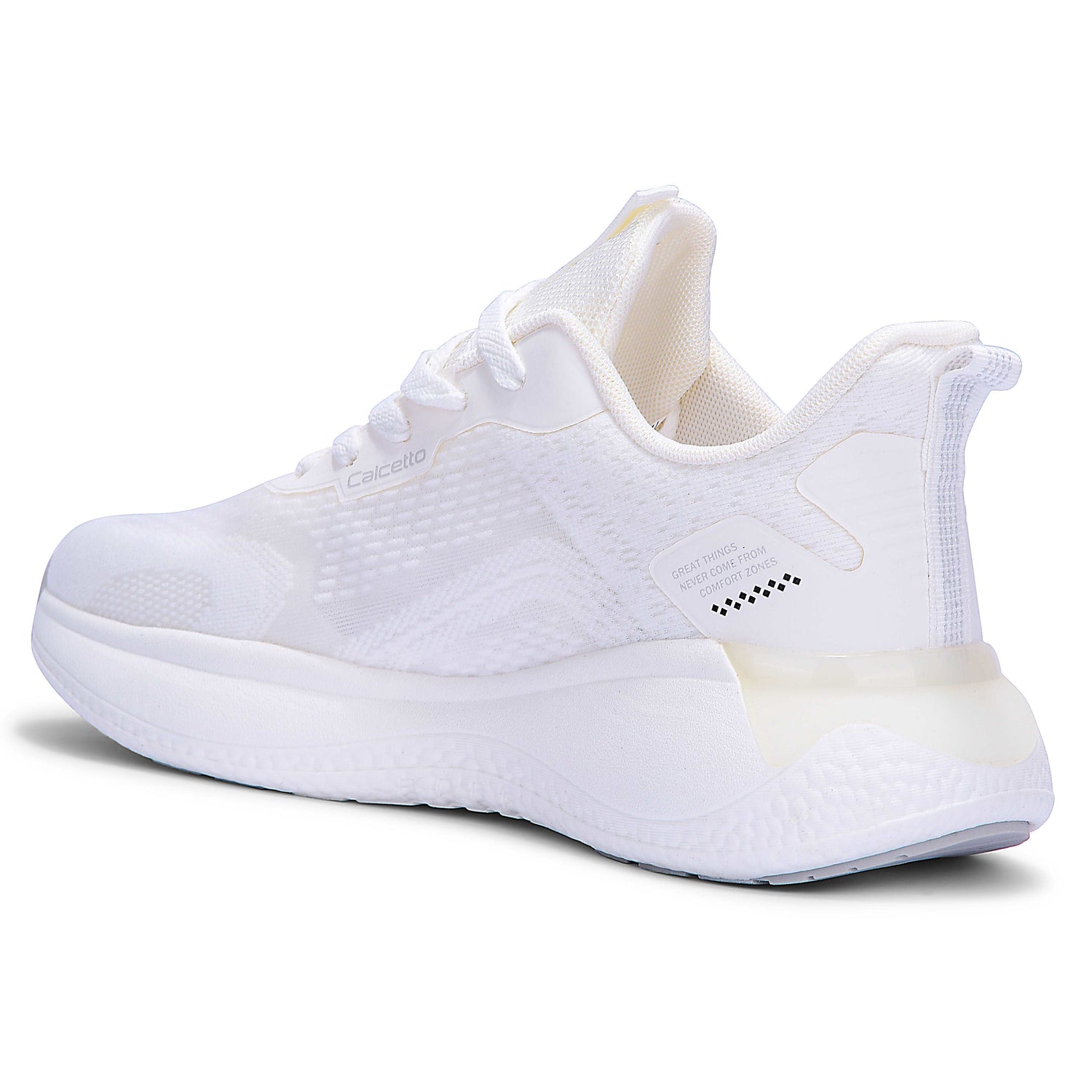 Calcetto CLT-0986 Full White Running Sports Shoe For Men