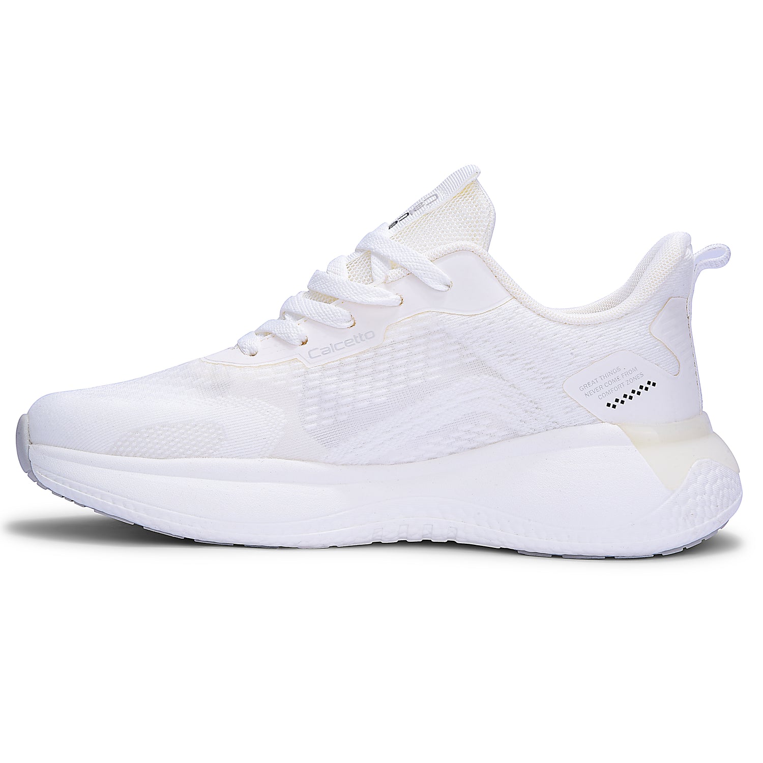 Calcetto CLT-0986 Full White Running Shoe For Men