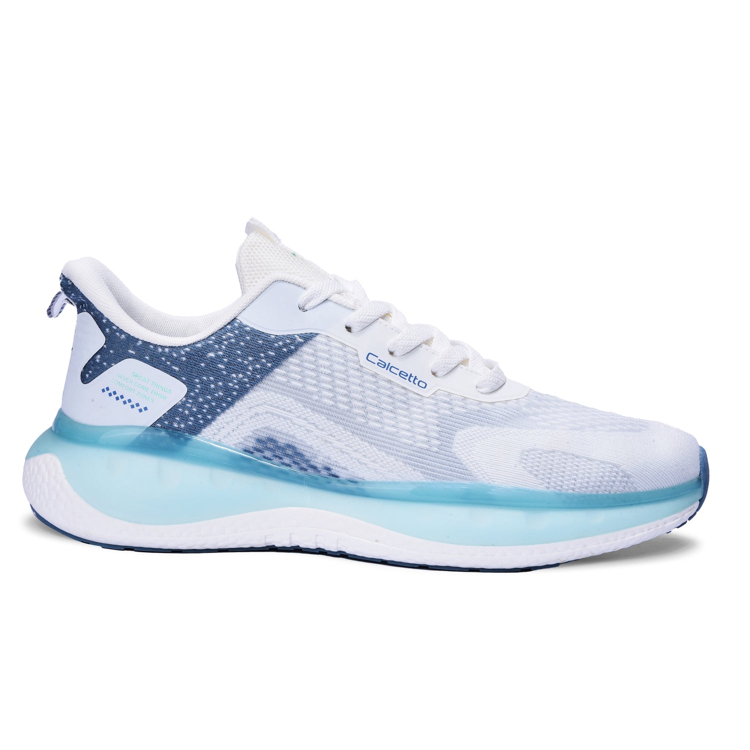 Calcetto CLT-0986 White Blue Running Shoe For Men