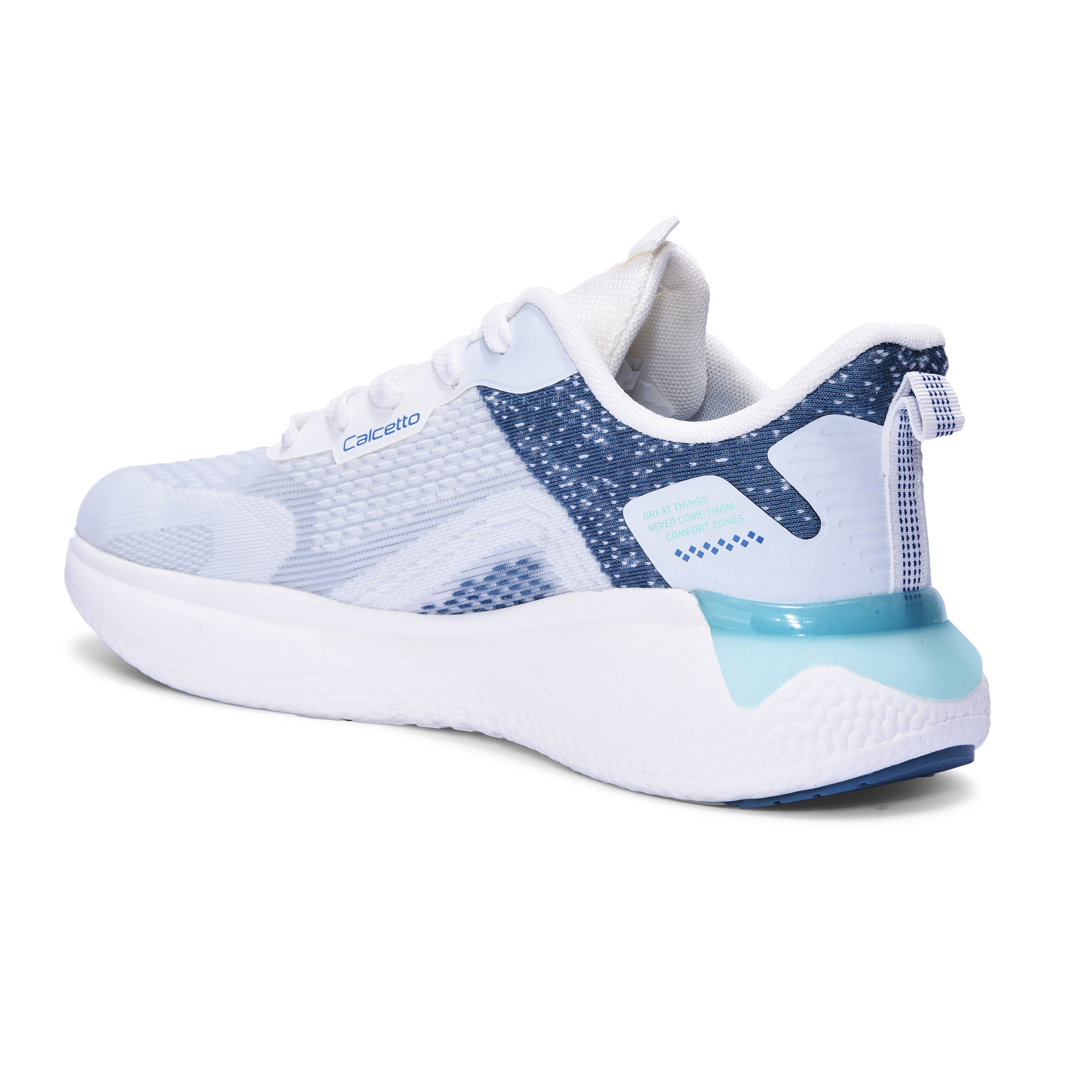 Calcetto CLT-0986 White Blue Running Shoe For Men