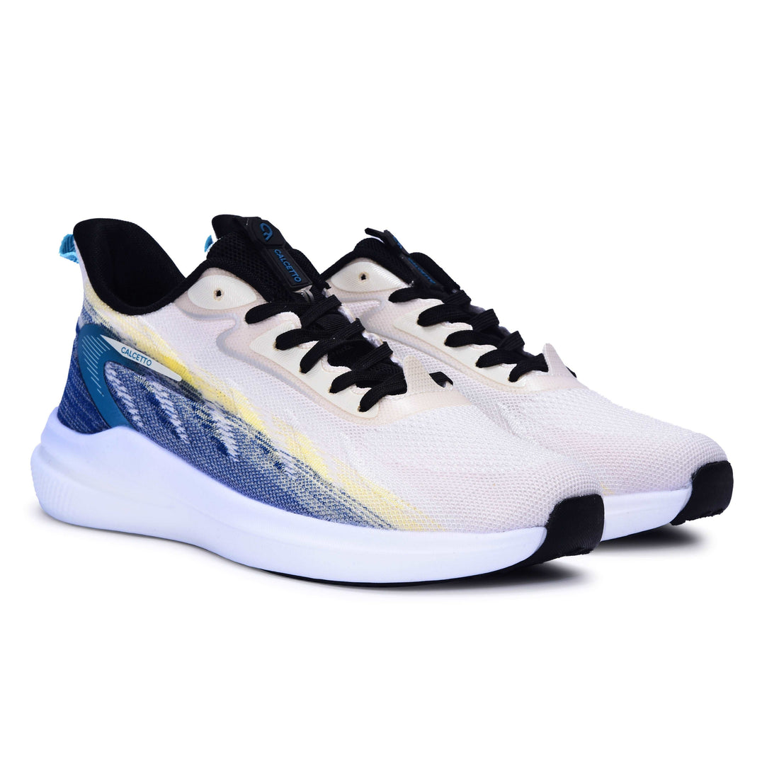 Calcetto CLT-0989 Beige Sea Gree Running Sports Shoe For Men