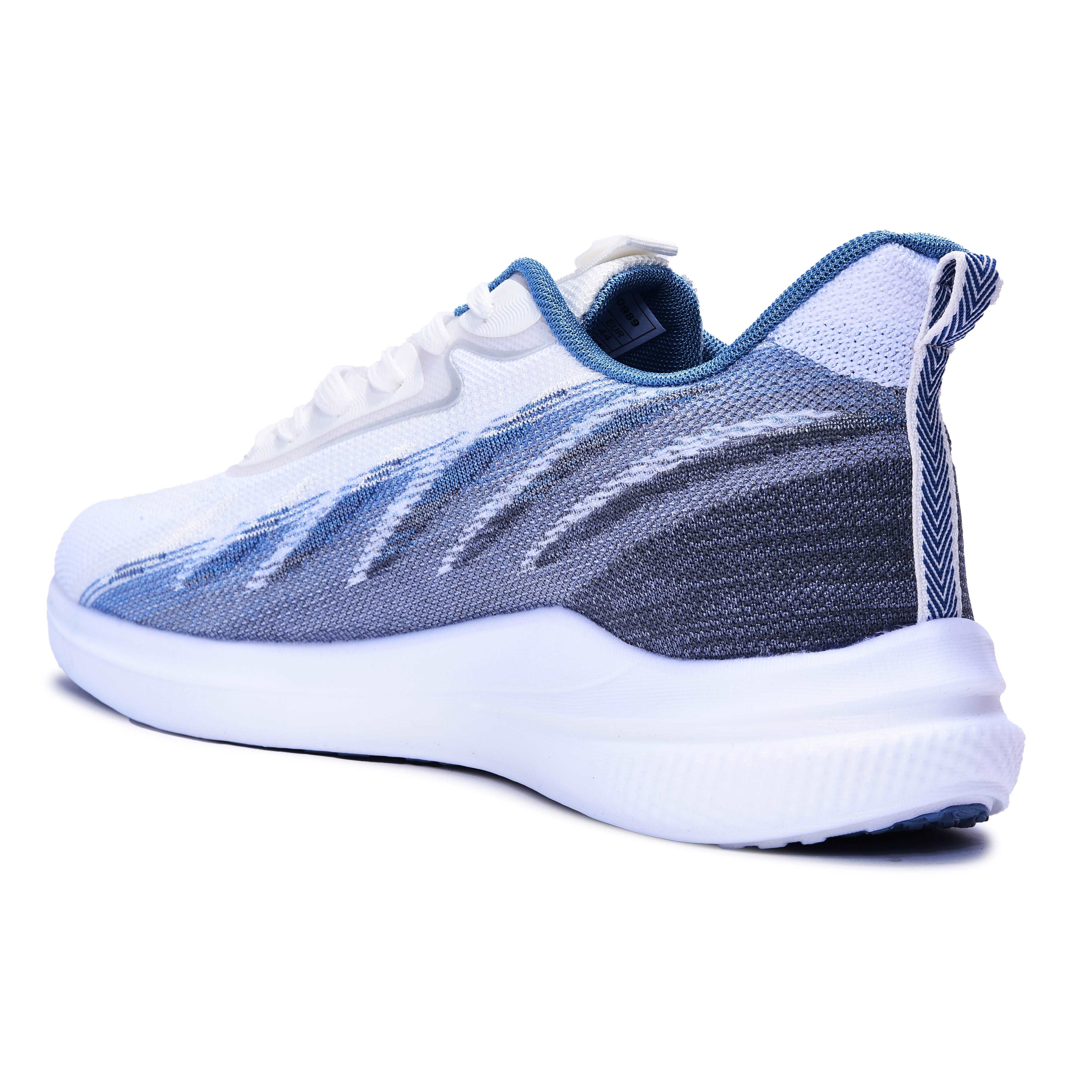 Calcetto CLT-0989 White Blue Running Sports Shoe For Men