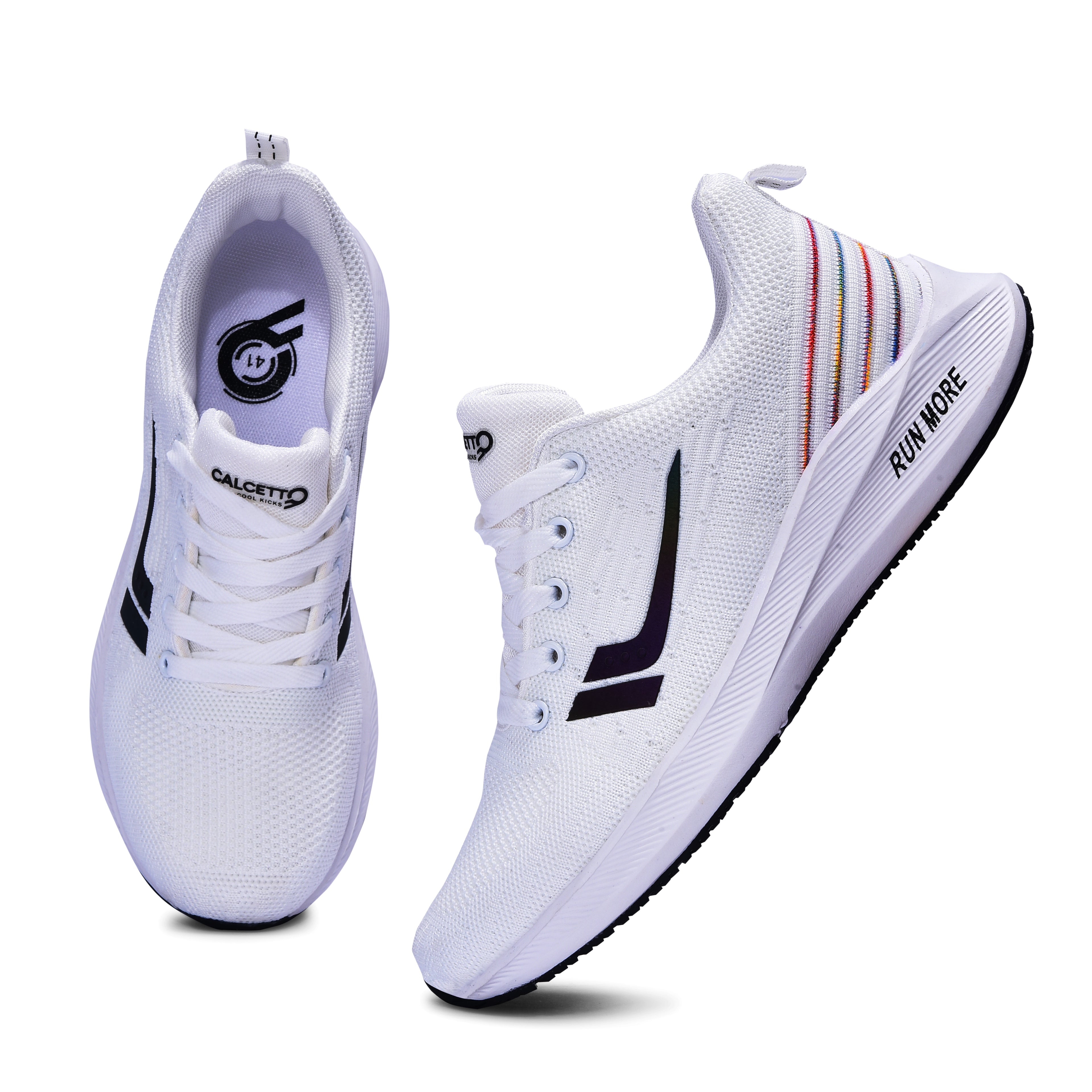 Calcetto CLT-0975 White Running Shoe For Men
