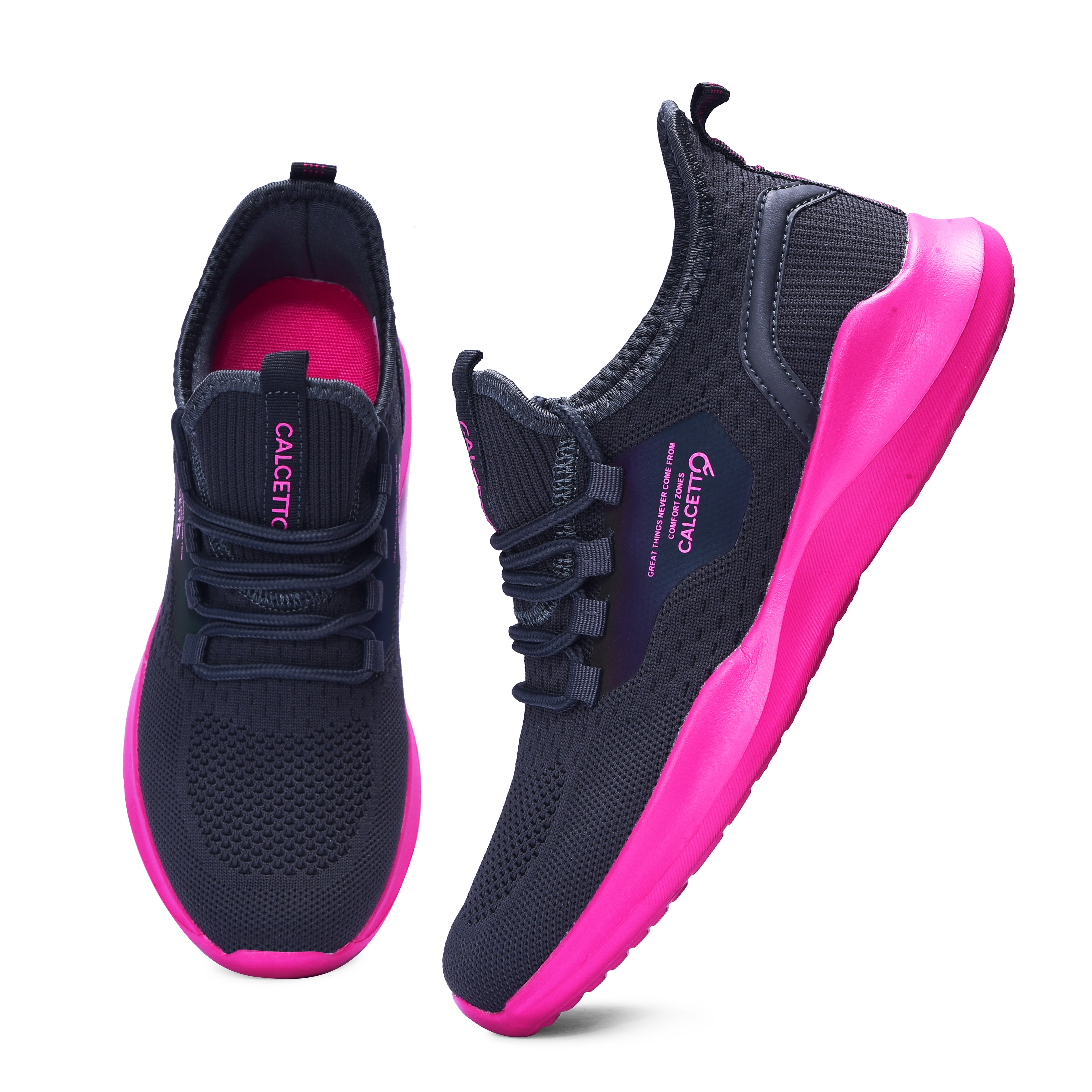 Calcetto CLT-9824 D Grey Fushia Casual Shoe For Women