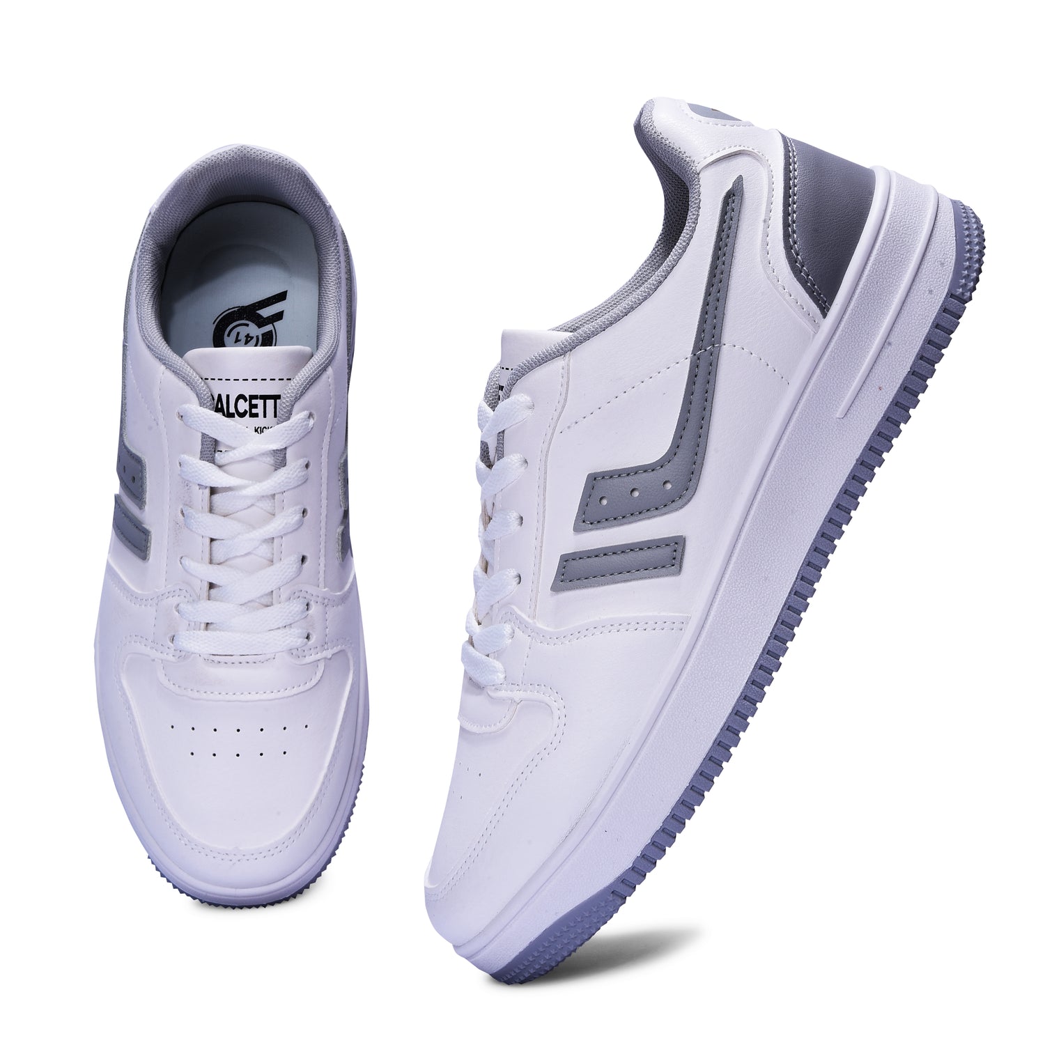 Calcetto CLT-2001 White Grey Sneaker For Men