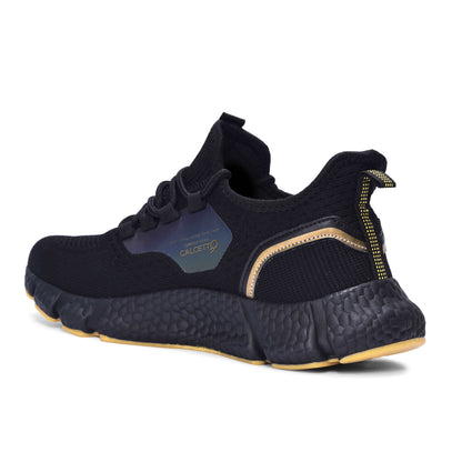 Calcetto CLT-0973 Black Gold Casual Shoe For Men