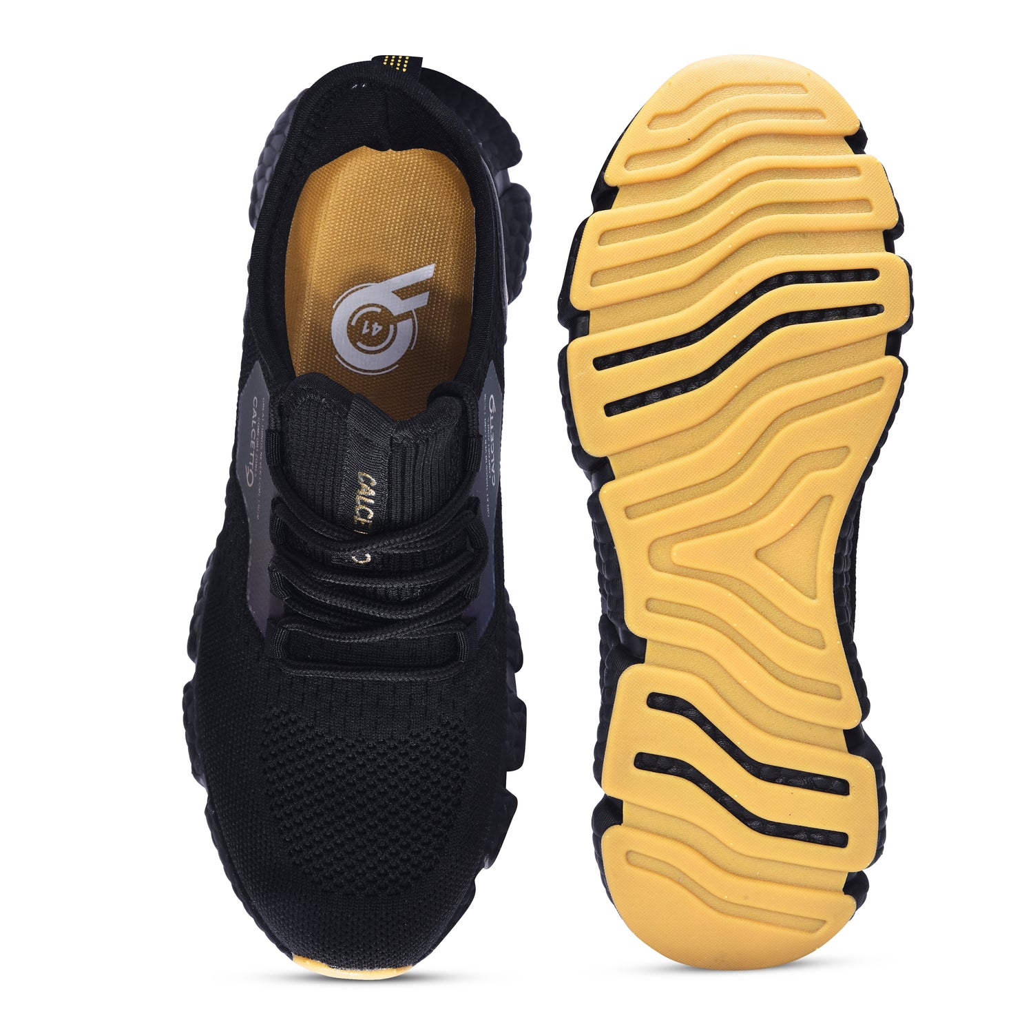 Calcetto CLT-0973 Black Gold Casual Shoe For Men