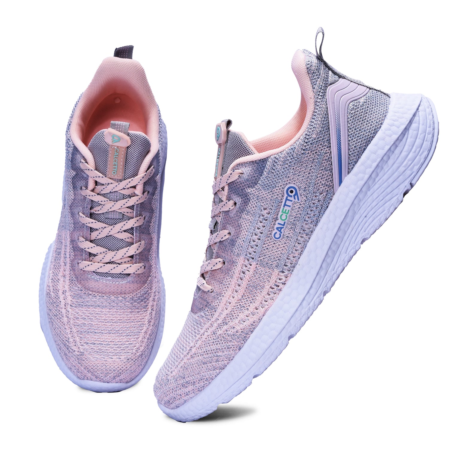Calcetto CLT-9826 L Grey Peach Casual Shoe For Women