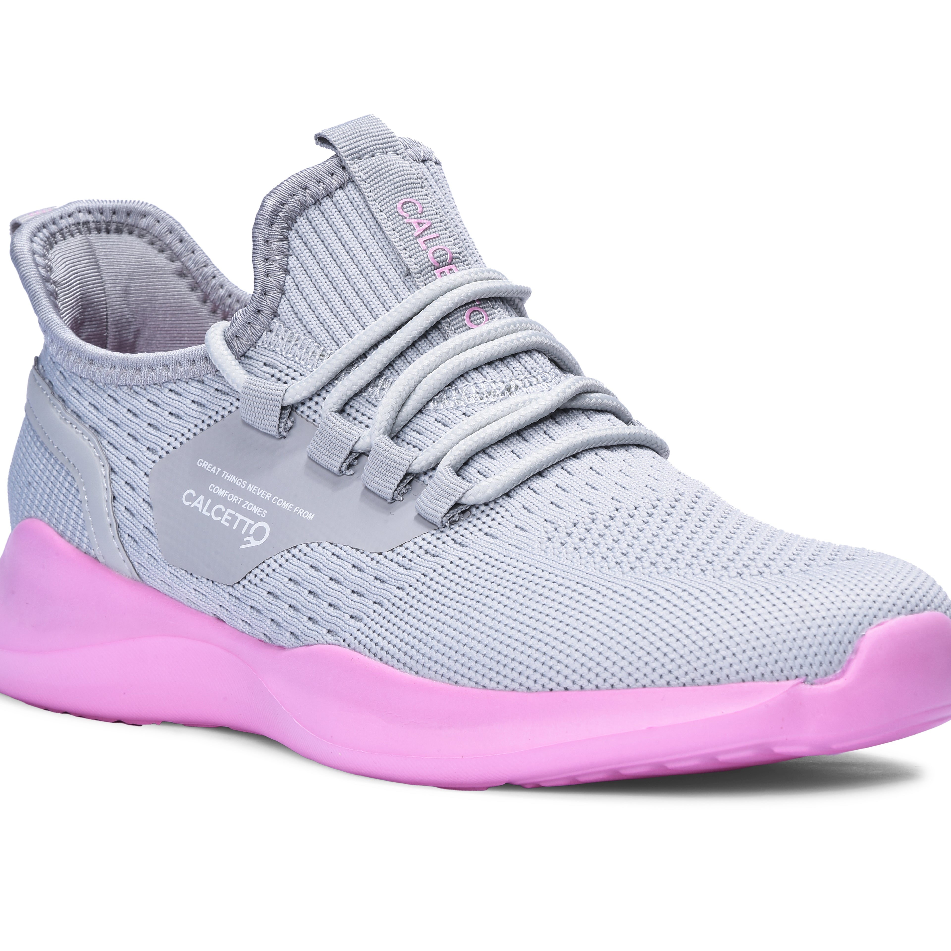 Calcetto CLT-9824 L Grey Pink Casual Shoe For Women