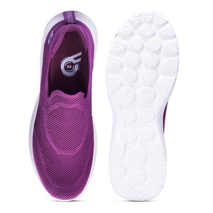 Calcetto CLT-9832 Violet White Casual Slip On For Women