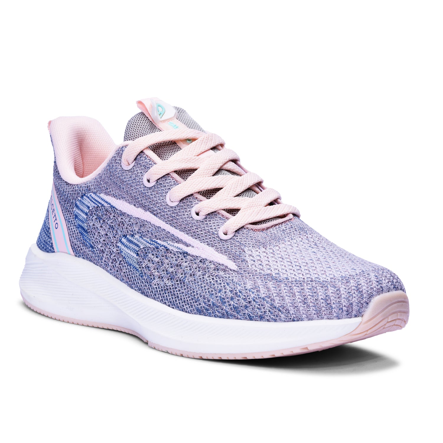 Calcetto CLT-9823 D Grey Peach Running Sports Shoe For Women