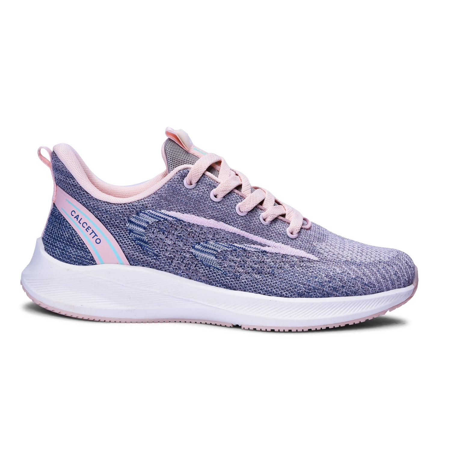 Calcetto CLT-9823 D Grey Peach Running Sports Shoe For Women