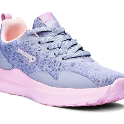 Calcetto CLT-9828 L Grey Pink Casual Shoe For Women