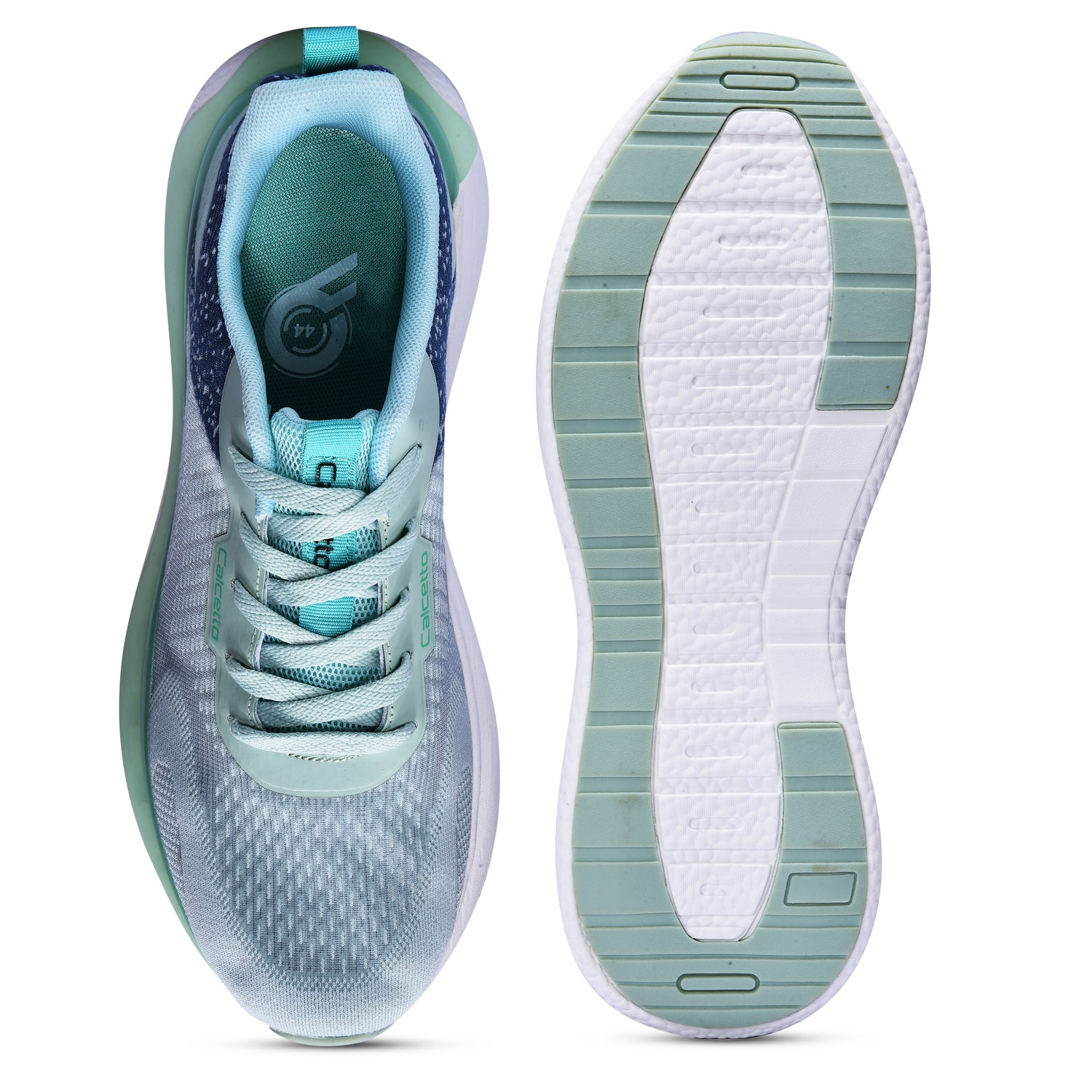 Calcetto CLT-0986 Green Blue Running Shoe For Men